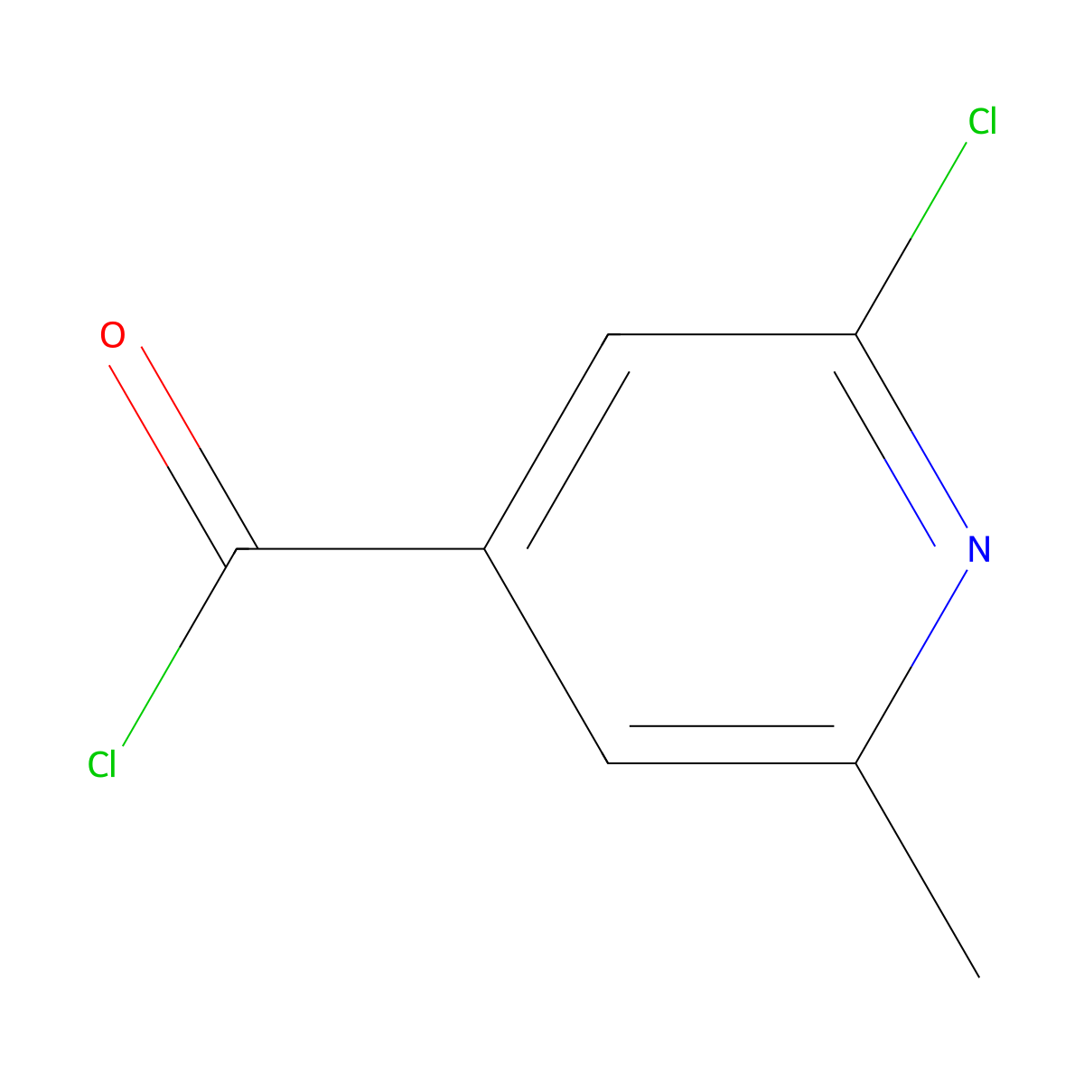 2-Chloro-6-methylpyridine-4-carbonyl chloride molecular structure, CAS 26413-58-1