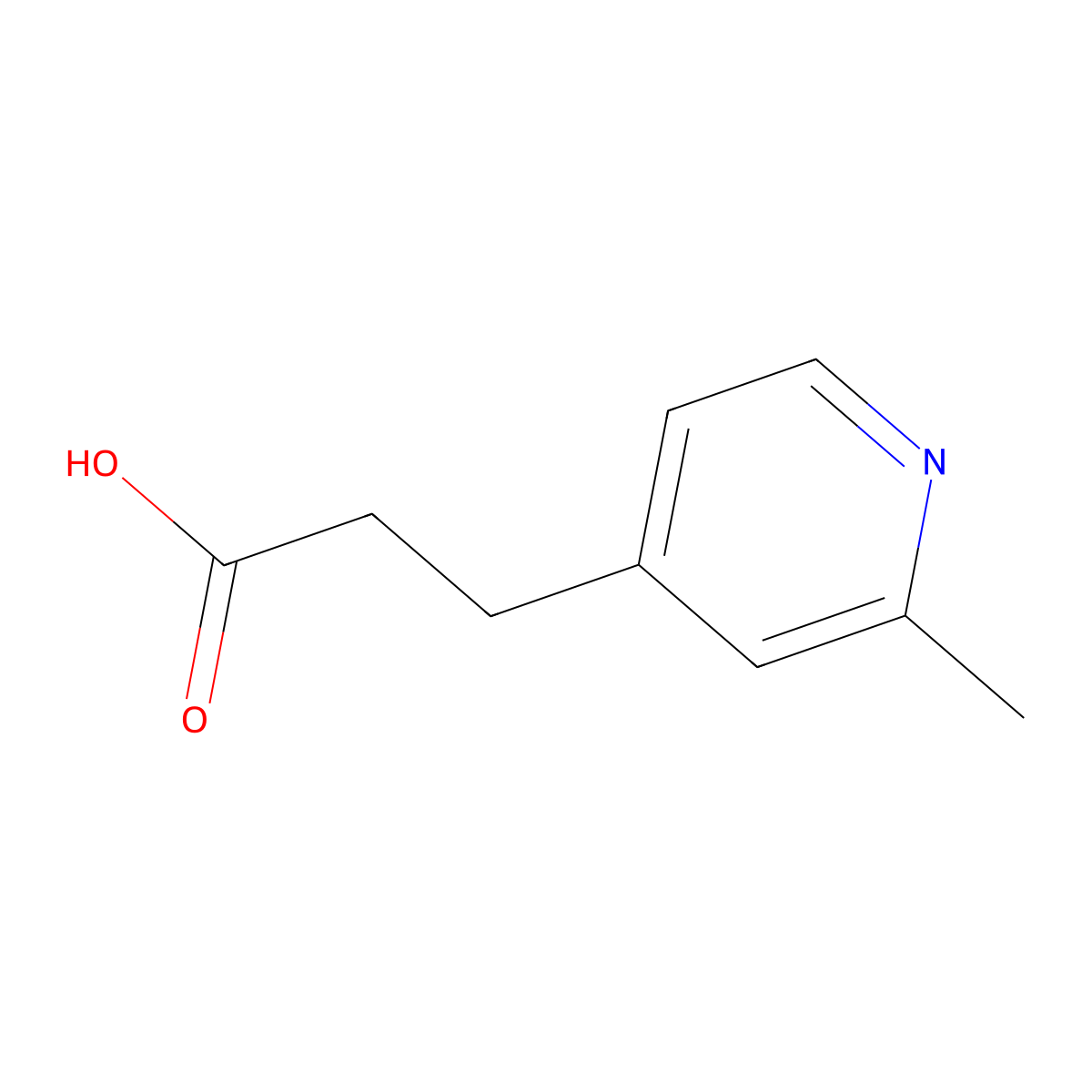 3-(2-Methylpyridin-4-yl)propanoic acid molecular structure, CAS 26413-65-0