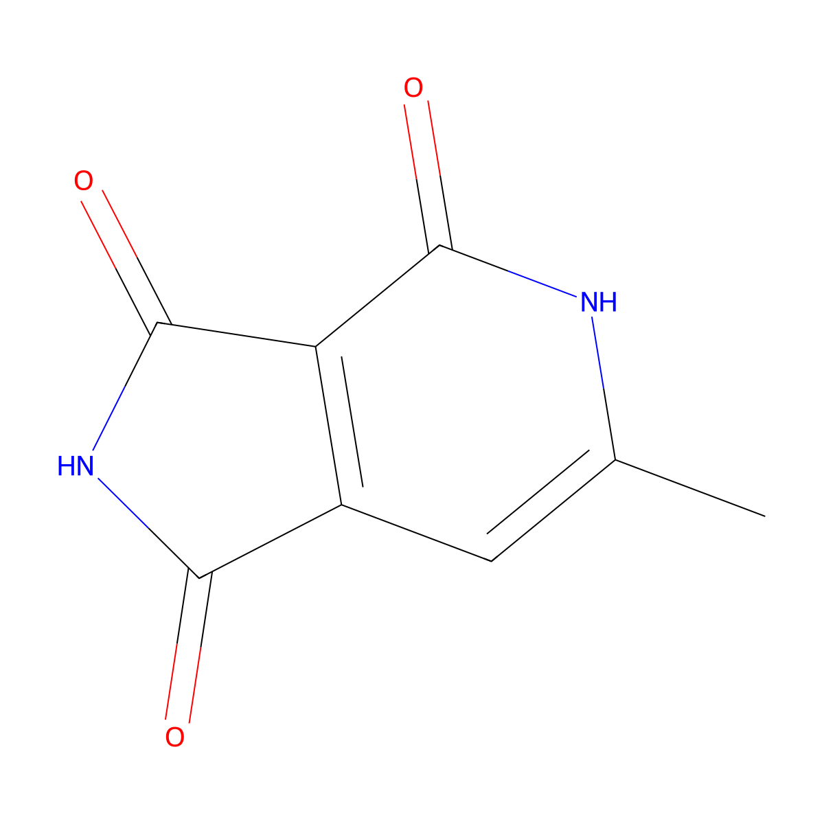 4-Hydroxy-6-methyl-1H-pyrrolo(3,4-c)pyridine-1,3(2H)-dione molecular structure, CAS 26413-69-4