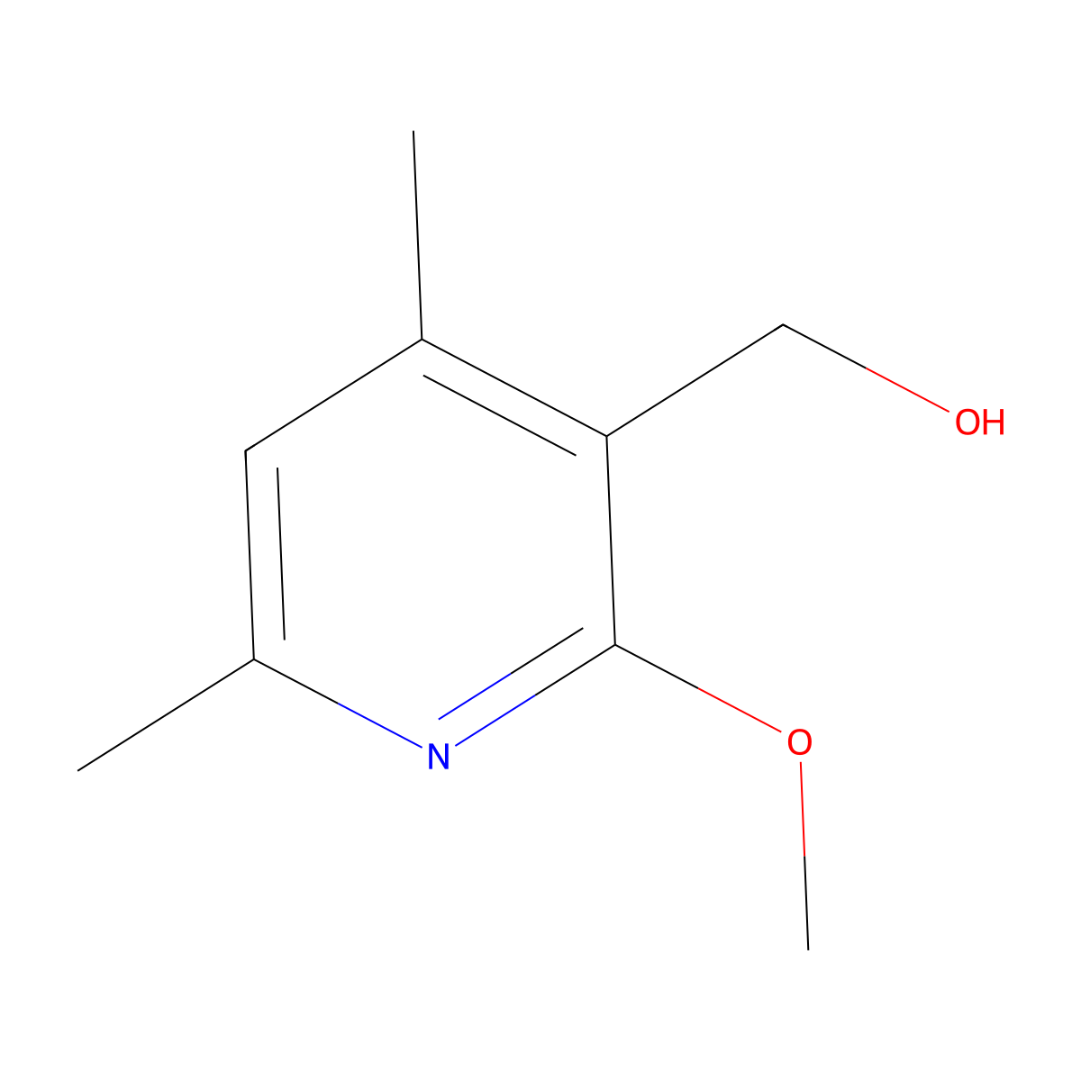 (2-Methoxy-4,6-dimethylpyridin-3-yl)methanol molecular structure, CAS 26413-74-1
