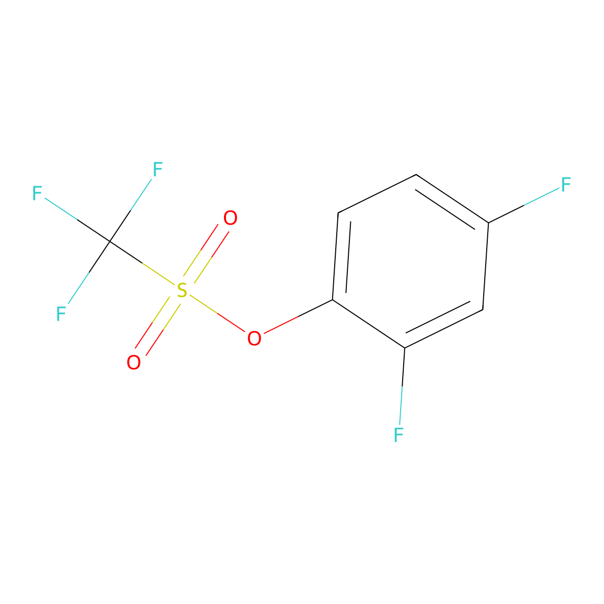 2,4-Difluorophenyl trifluoromethanesulphonate molecular structure, CAS 264135-49-1