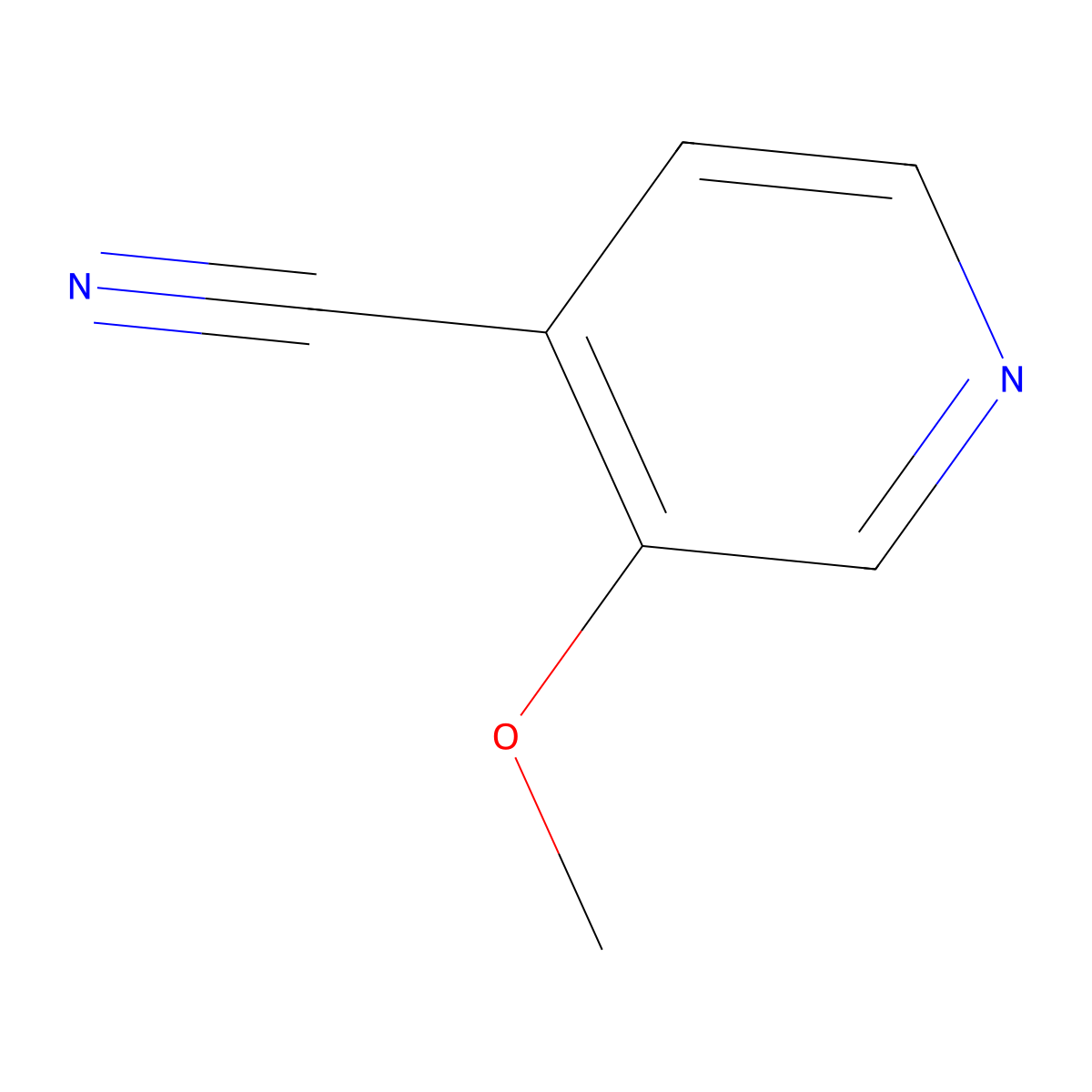 3-Methoxypyridine-4-carbonitrile molecular structure, CAS 26414-90-4