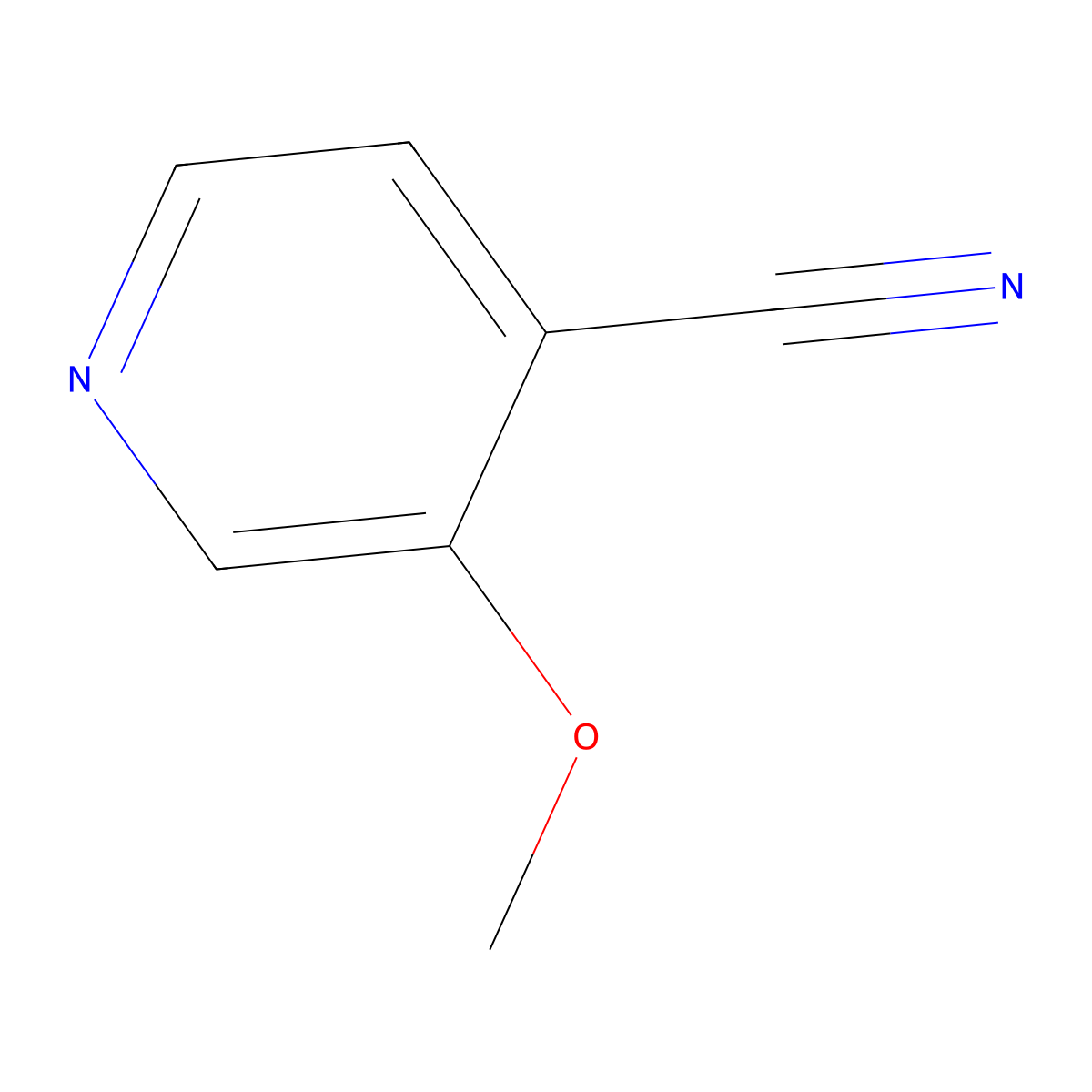 3-Methoxypyridine-4-carbonitrile molecular structure, CAS 26414-90-4