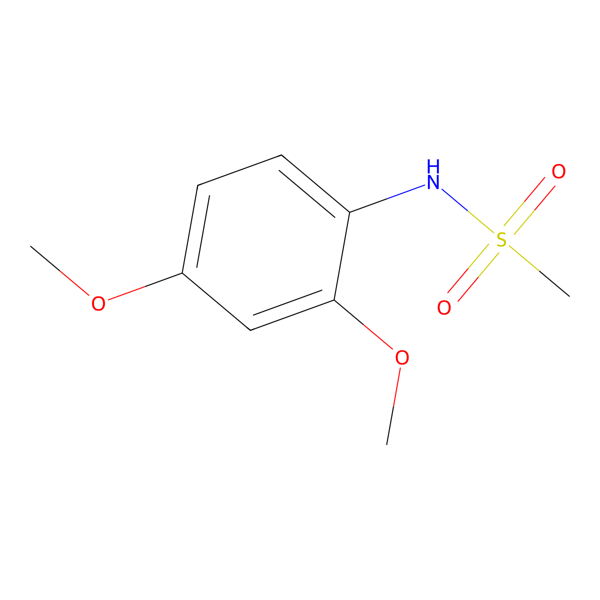 N-(2,4-dimethoxyphenyl)methanesulfonamide molecular structure, CAS 264141-80-2