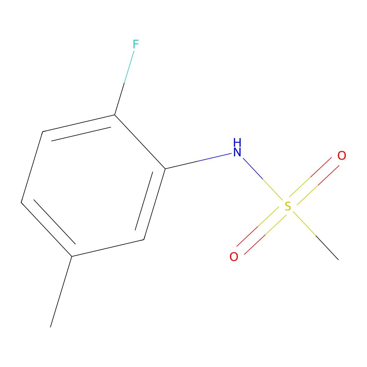 N-(2-fluoro-5-methylphenyl)methanesulfonamide molecular structure, CAS 264141-87-9