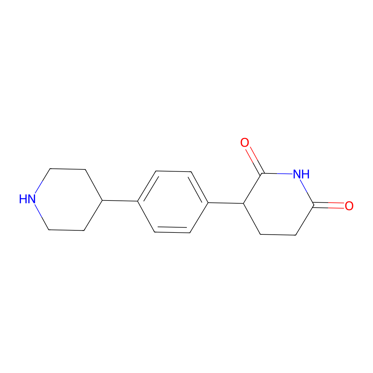 3-(4-(Piperidin-4-yl)phenyl)piperidine-2,6-dione molecular structure, CAS 2641512-73-2
