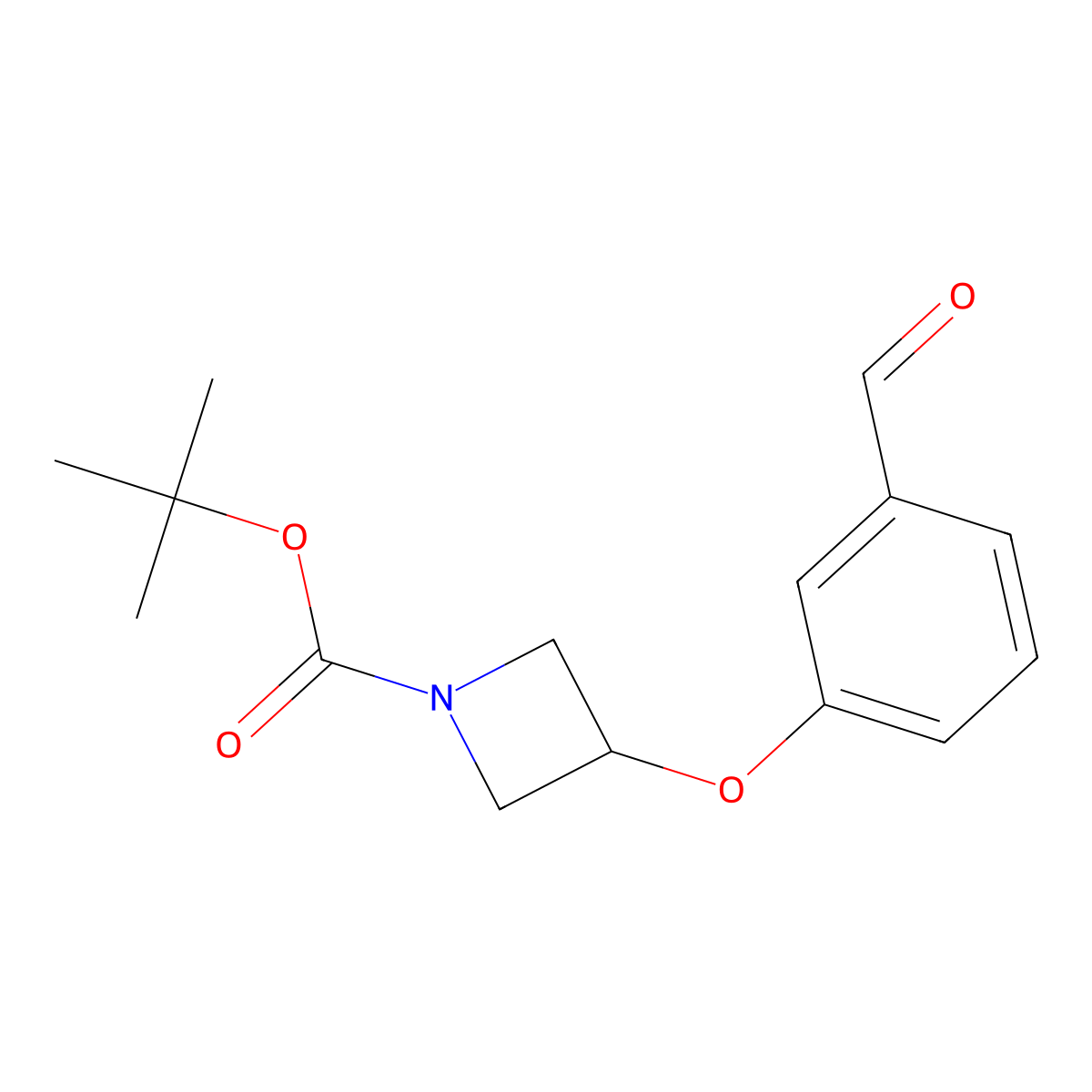 tert-Butyl 3-(3-formylphenoxy)azetidine-1-carboxylate molecular structure, CAS 2641513-23-5
