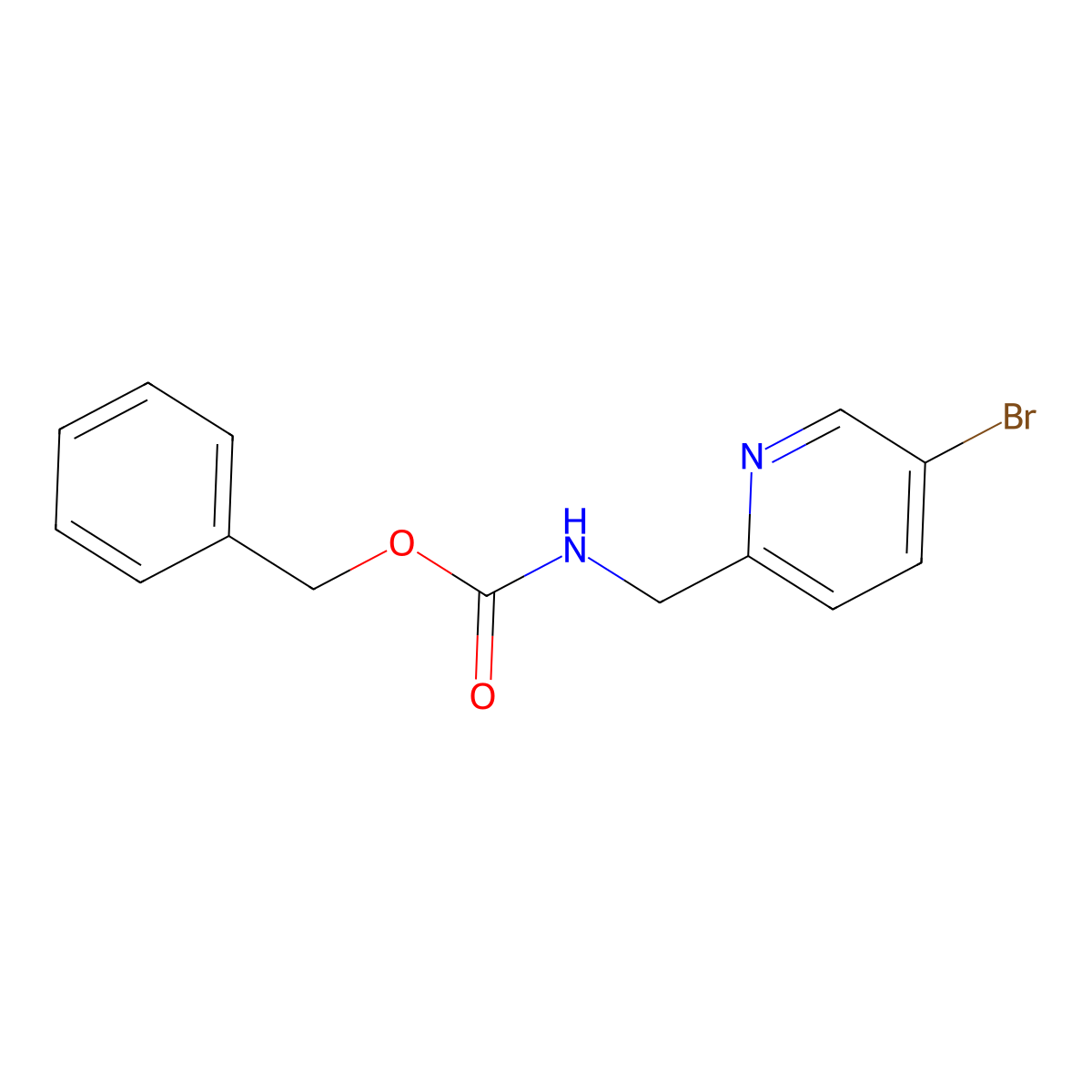 benzyl N-[(5-bromopyridin-2-yl)methyl]carbamate molecular structure, CAS 2641516-52-9