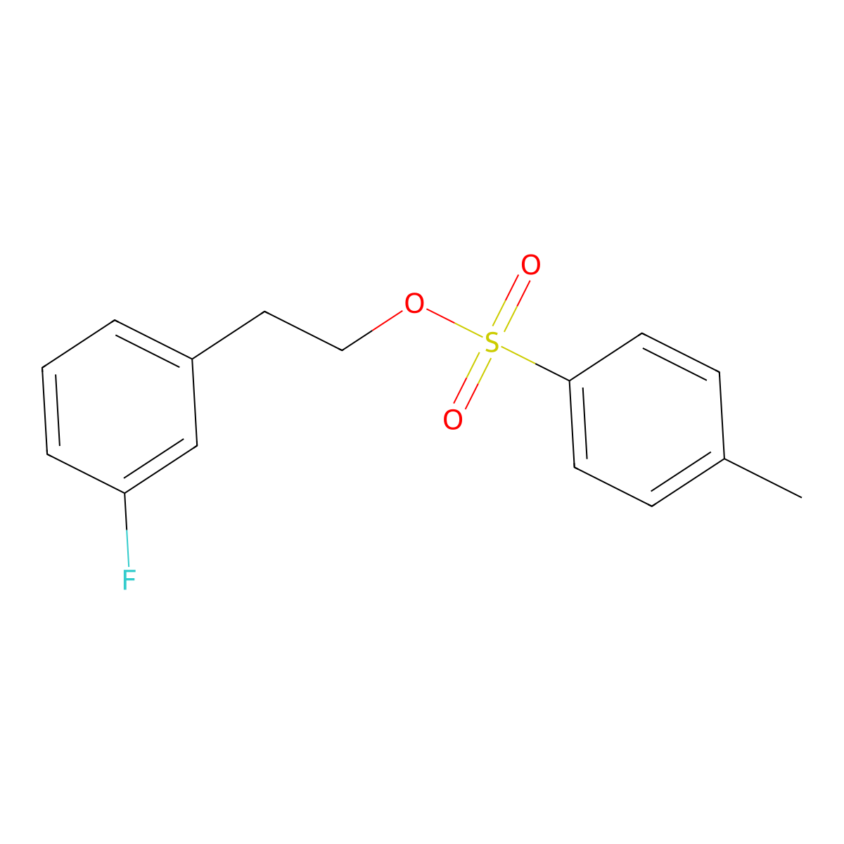 2-(3-Fluorophenyl)ethyl 4-methylbenzene-1-sulfonate molecular structure, CAS 26416-23-9