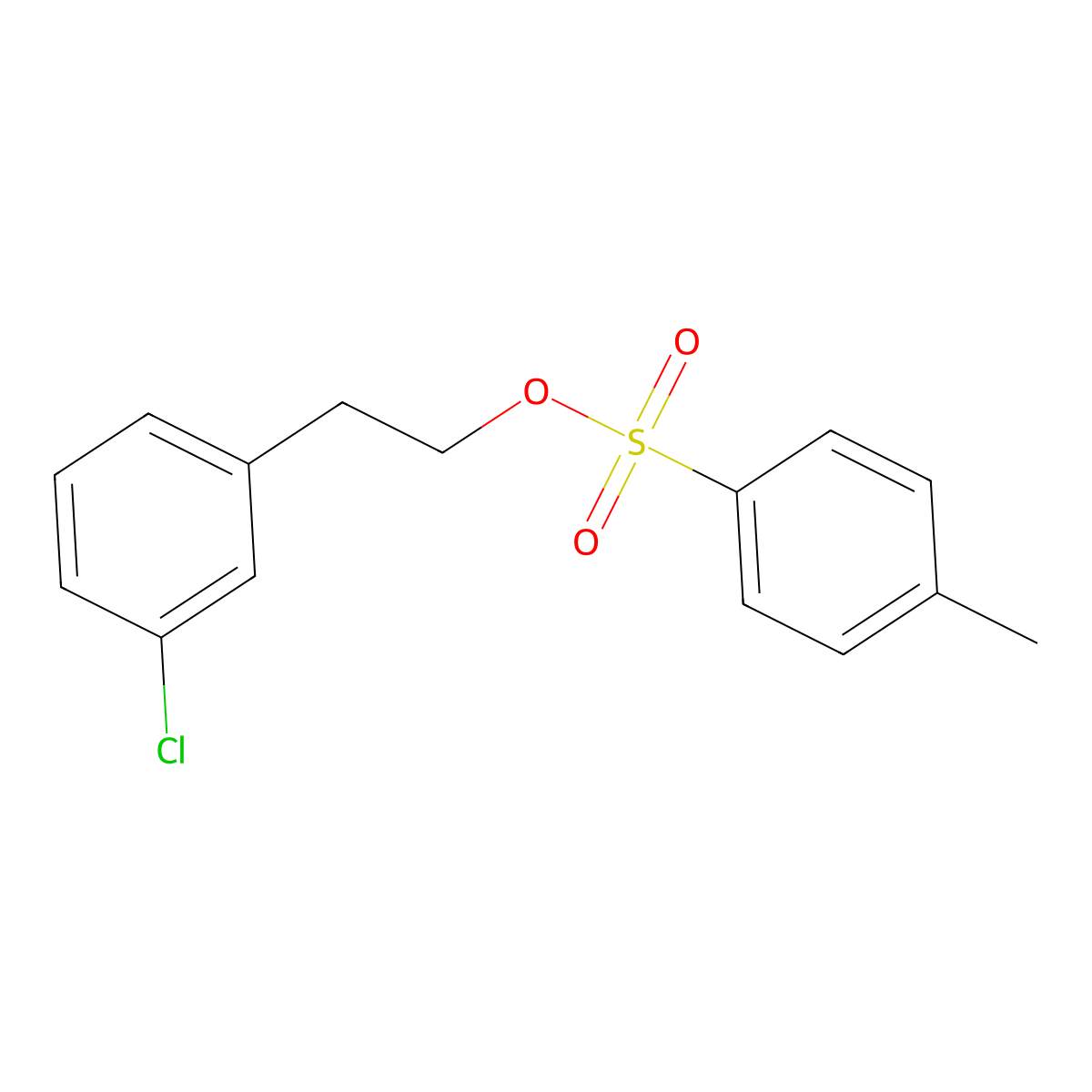 2-(3-Chlorophenyl)ethyl 4-methylbenzene-1-sulfonate molecular structure, CAS 26416-24-0