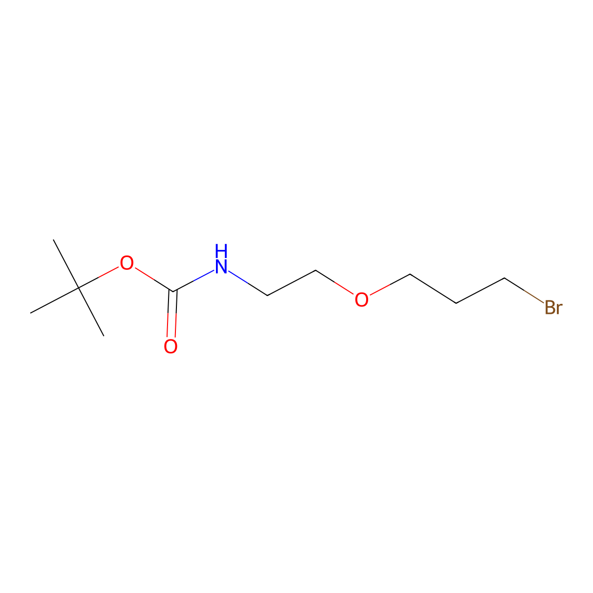 tert-butylN-[2-(3-bromopropoxy)ethyl]carbamate molecular structure, CAS 2641602-15-3