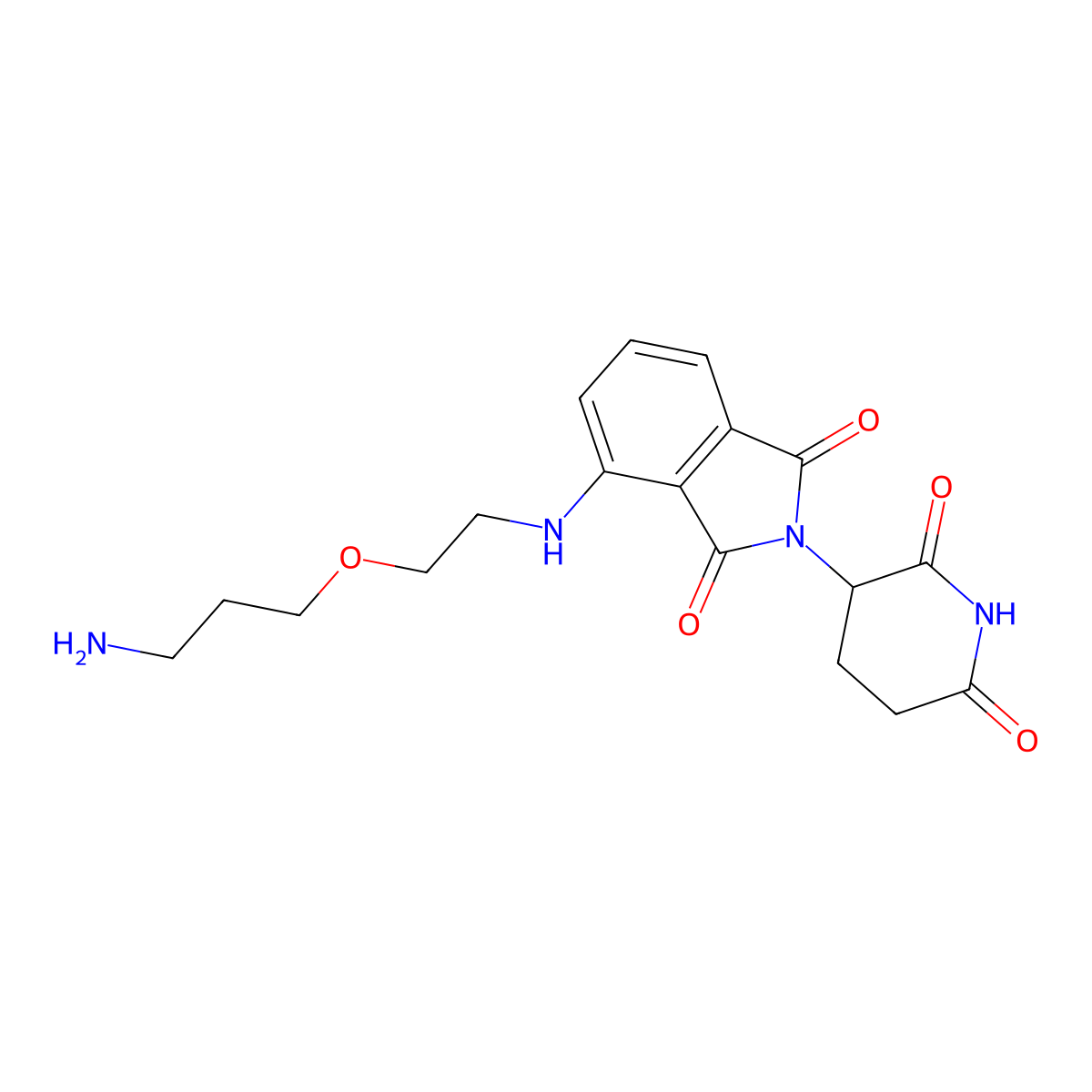 4-[2-(3-Aminopropoxy)ethylamino]-2-(2,6-dioxo-3-piperidyl)isoindoline-1,3-dione molecular structure, CAS 2641602-20-0