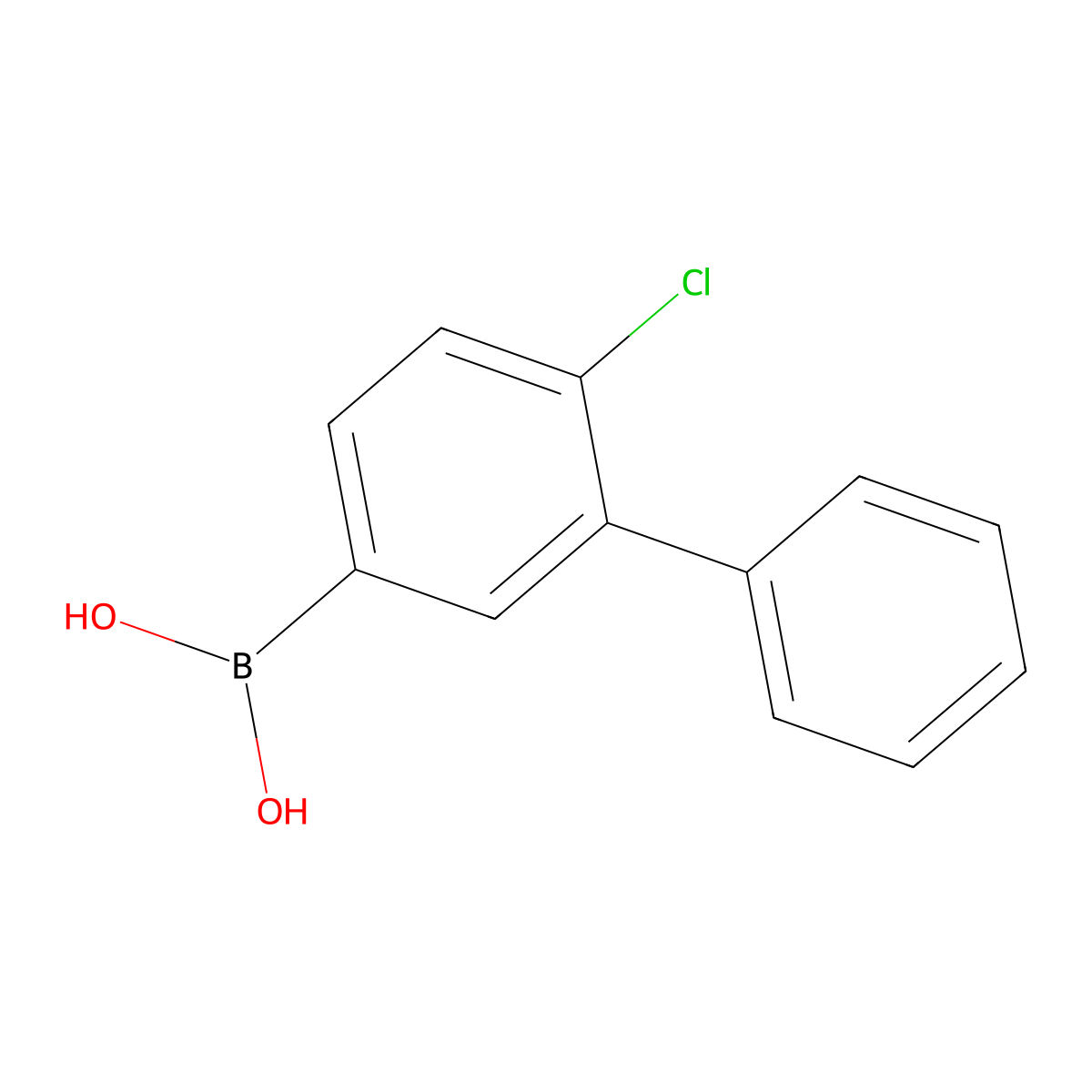 (6-Chloro-[1,1'-biphenyl]-3-yl)boronic acid molecular structure, CAS 2641692-27-3