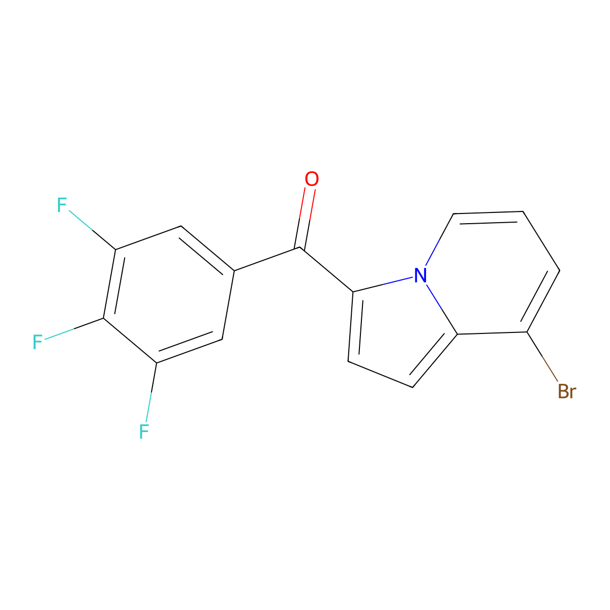 (8-Bromo-3-indolizinyl)(3,4,5-trifluorophenyl)methanone molecular structure, CAS 2641795-78-8