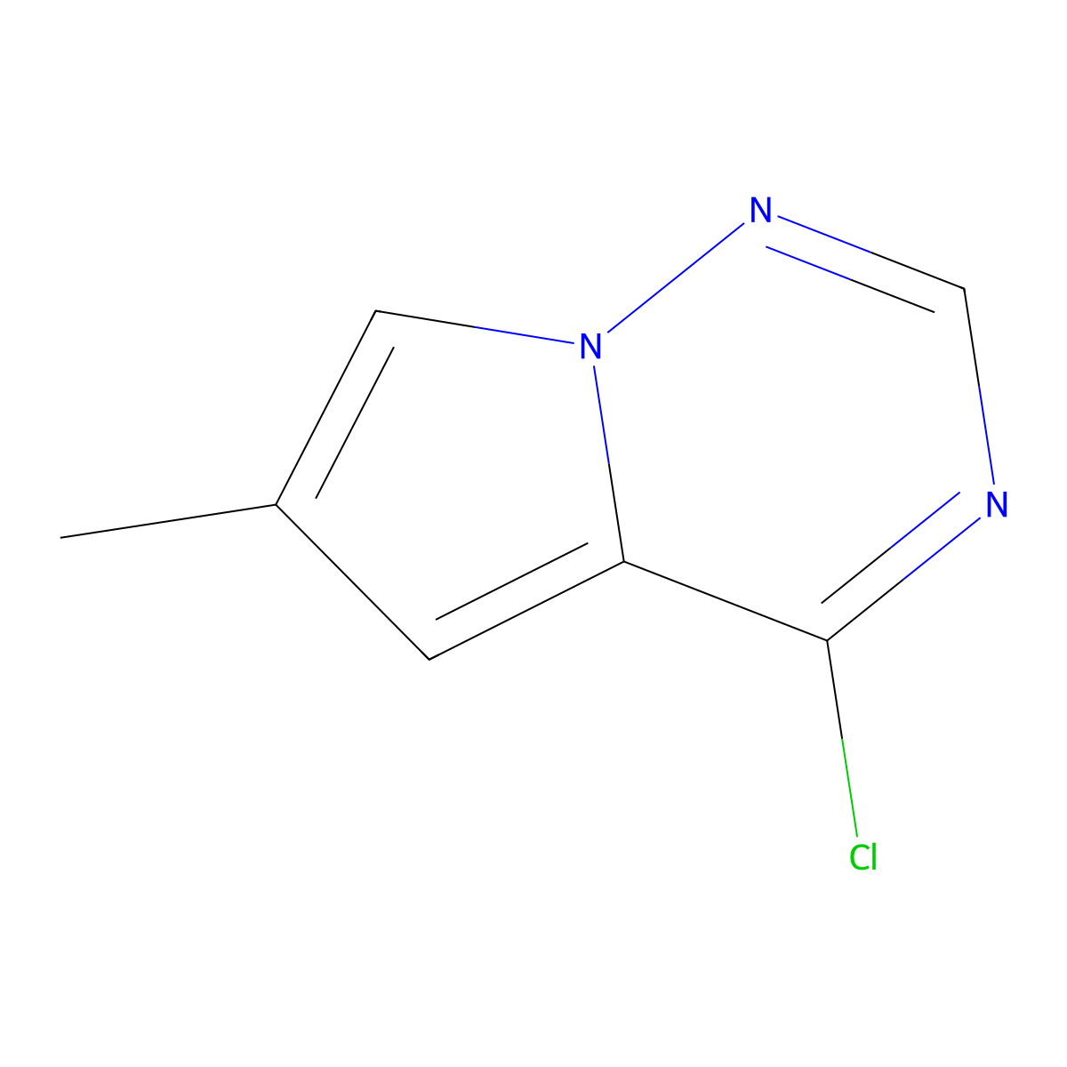 4-Chloro-6-methyl-pyrrolo[2,1-f][1,2,4]triazine molecular structure, CAS 2641807-43-2