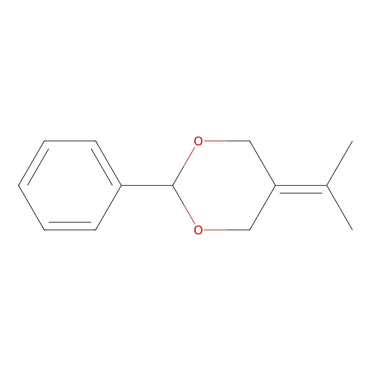 2-Phenyl-5-(propan-2-ylidene)-1,3-dioxane molecular structure, CAS 26419-14-7