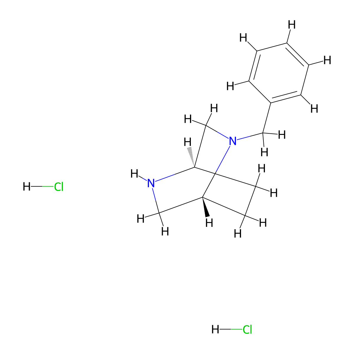 (1R,4R)-2-Benzyl-2,5-diaza-bicyclo[2.2.2]octane dihydrochloride molecular structure, CAS 2641915-25-3