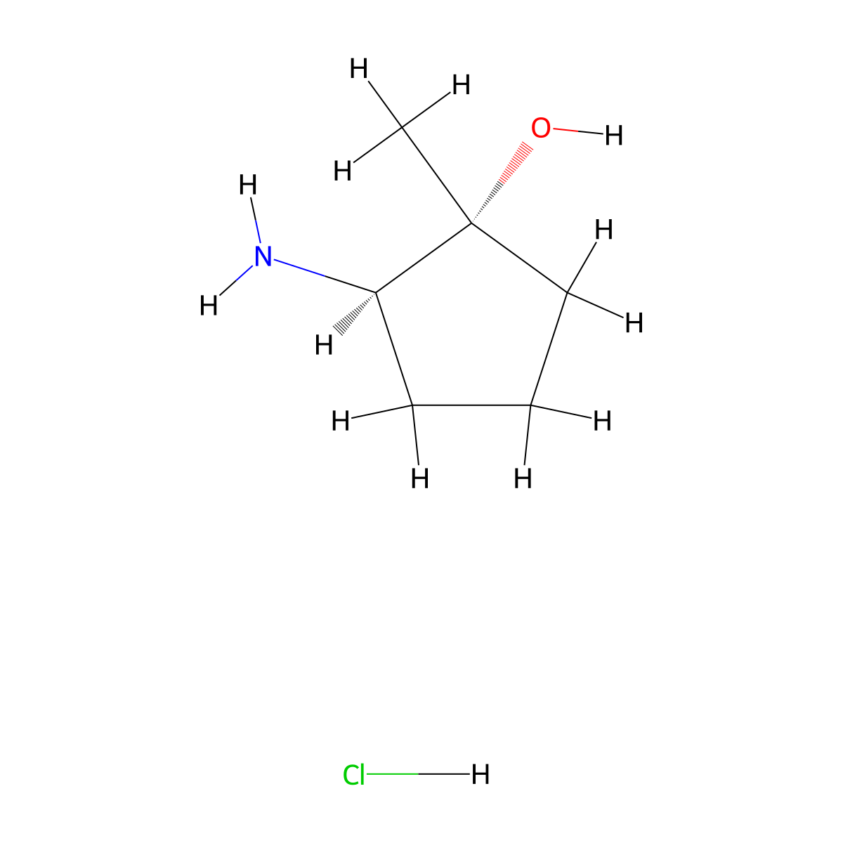 (1R,2R)-2-Amino-1-methylcyclopentan-1-ol hydrochloride molecular structure, CAS 2641915-27-5