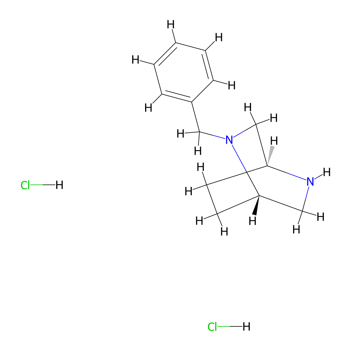 (1S,4S)-2-Benzyl-2,5-diaza-bicyclo[2.2.2]octane dihydrochloride molecular structure, CAS 2641915-29-7