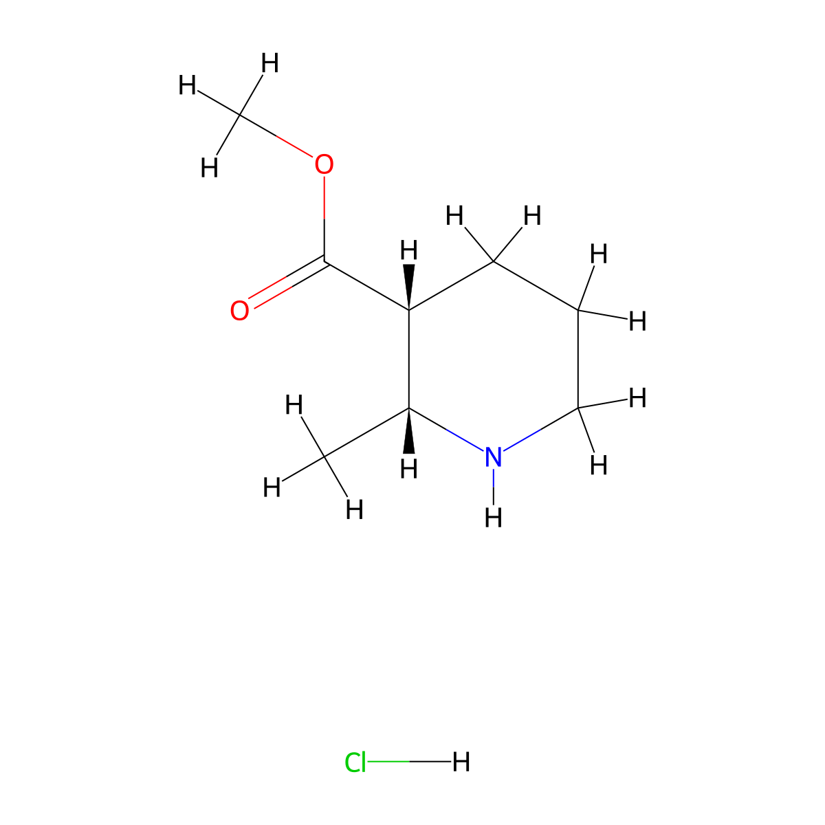 Methyl (2R,3R)-2-methylpiperidine-3-carboxylate hydrochloride molecular structure, CAS 2641915-33-3