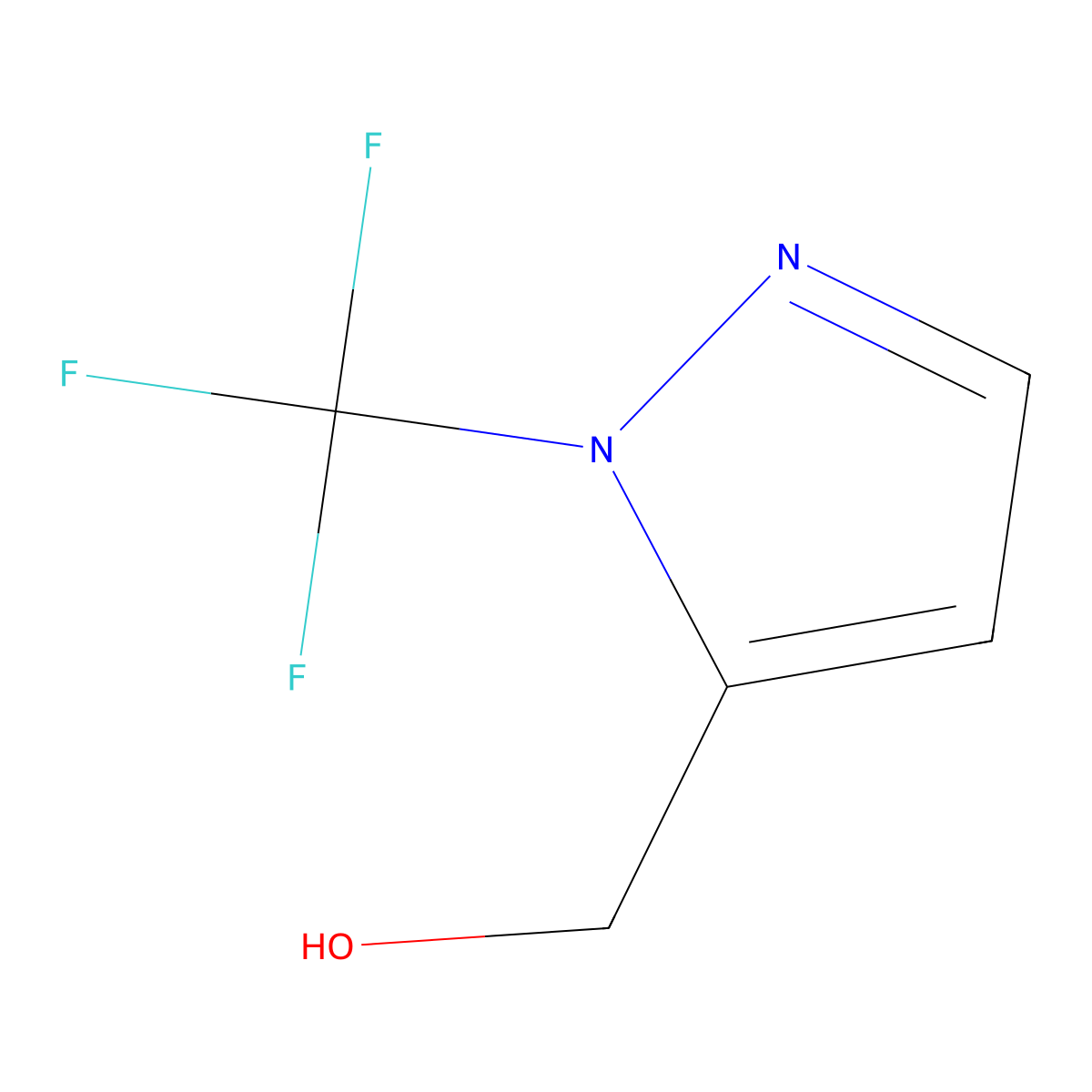[1-(trifluoromethyl)-1H-pyrazol-5-yl]methanol molecular structure, CAS 2641915-75-3