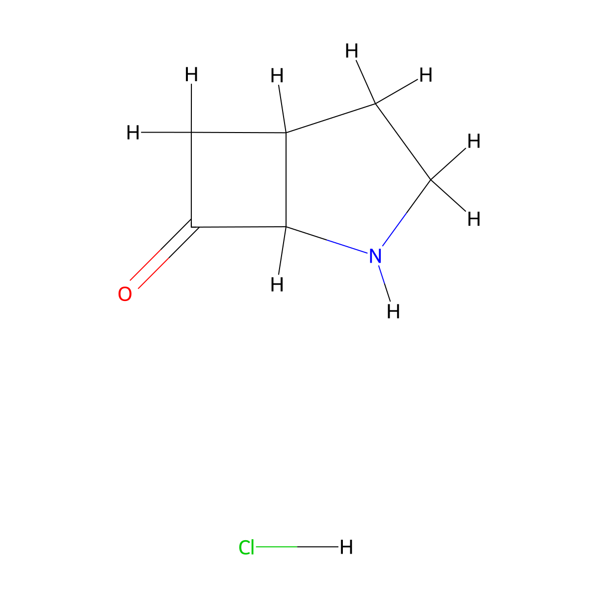 2-Aza-7-oxo-bicyclo[3.2.0]heptane hydrochloride molecular structure, CAS 2641915-77-5