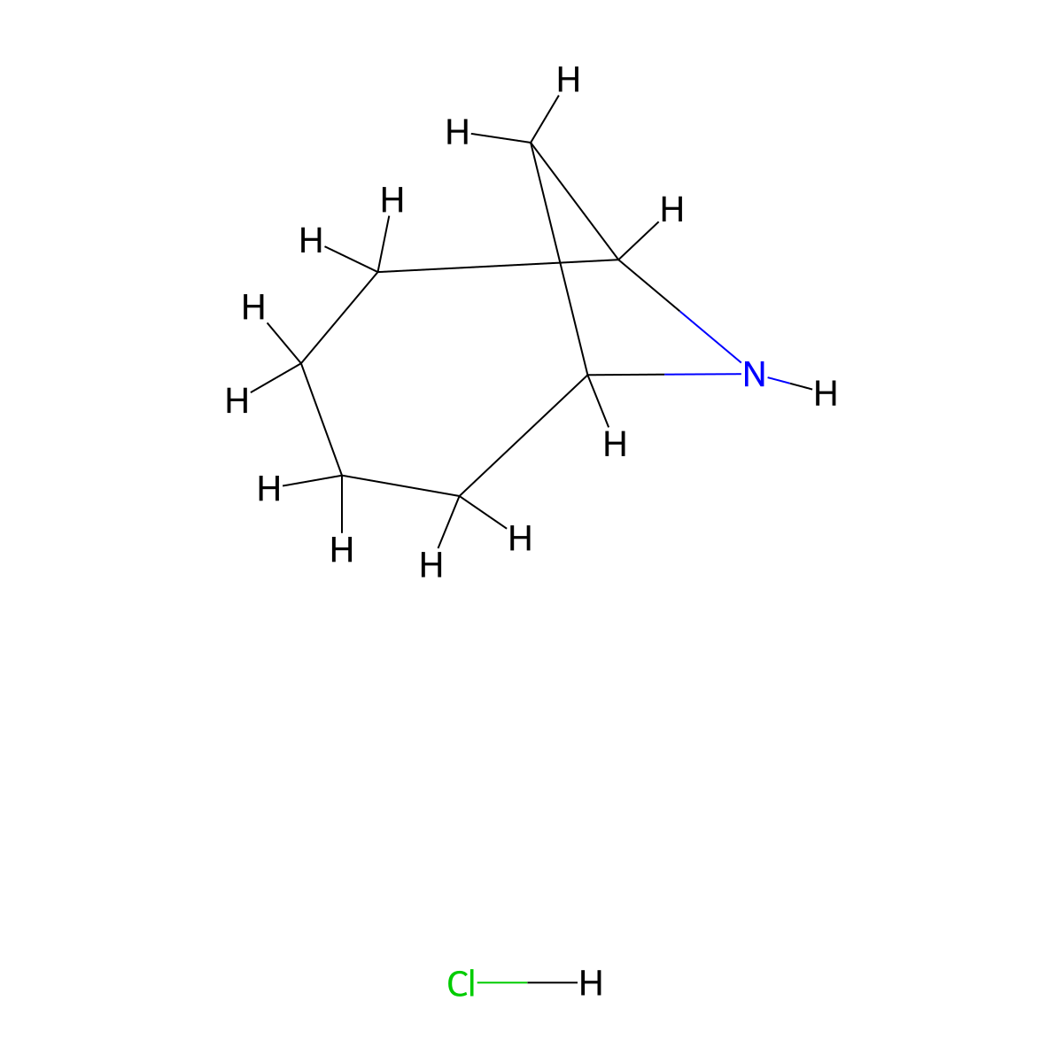 7-Azabicyclo[4.1.1]octane hydrochloride molecular structure, CAS 2641915-78-6