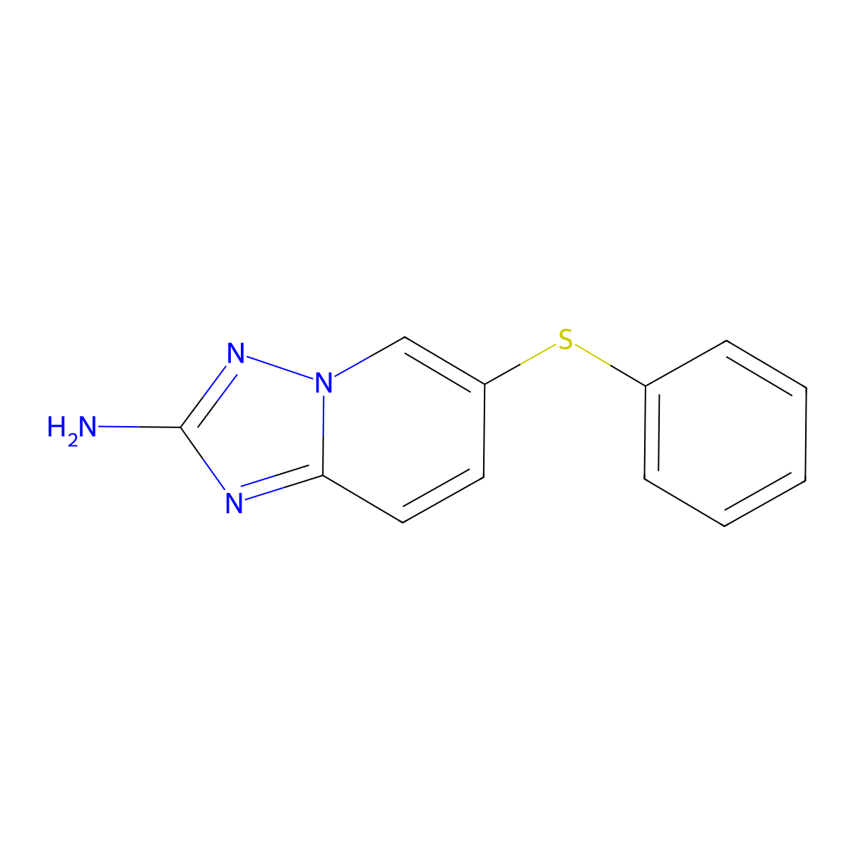 6-(Phenylthio)-[1,2,4]triazolo[1,5-A]pyridin-2-amine molecular structure, CAS 2641915-79-7