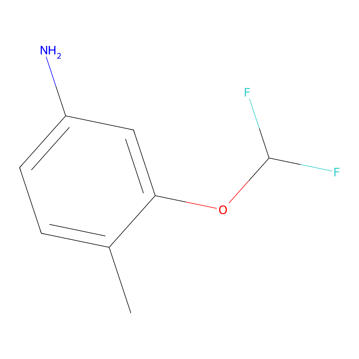 3-(Difluoromethoxy)-4-methylaniline molecular structure, CAS 264194-31-2