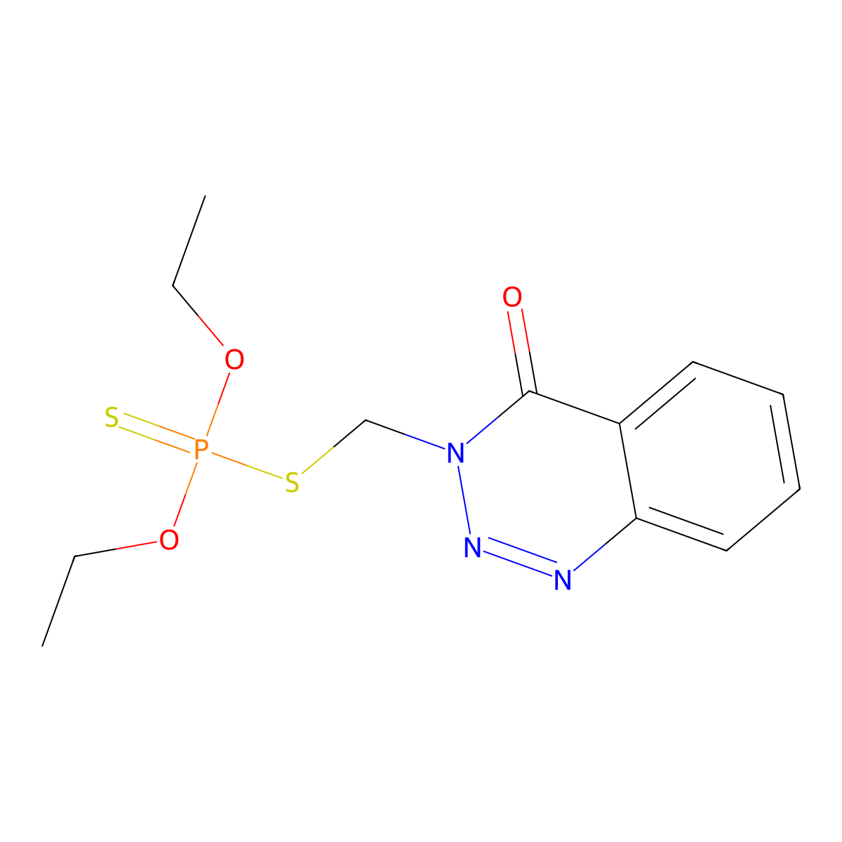 Azinphos-Ethyl molecular structure, CAS 2642-71-9