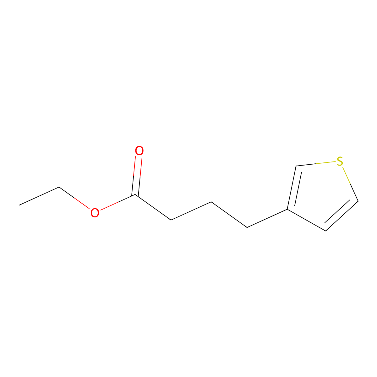 Ethyl 4-(thiophen-3-yl)butanoate molecular structure, CAS 26420-07-5