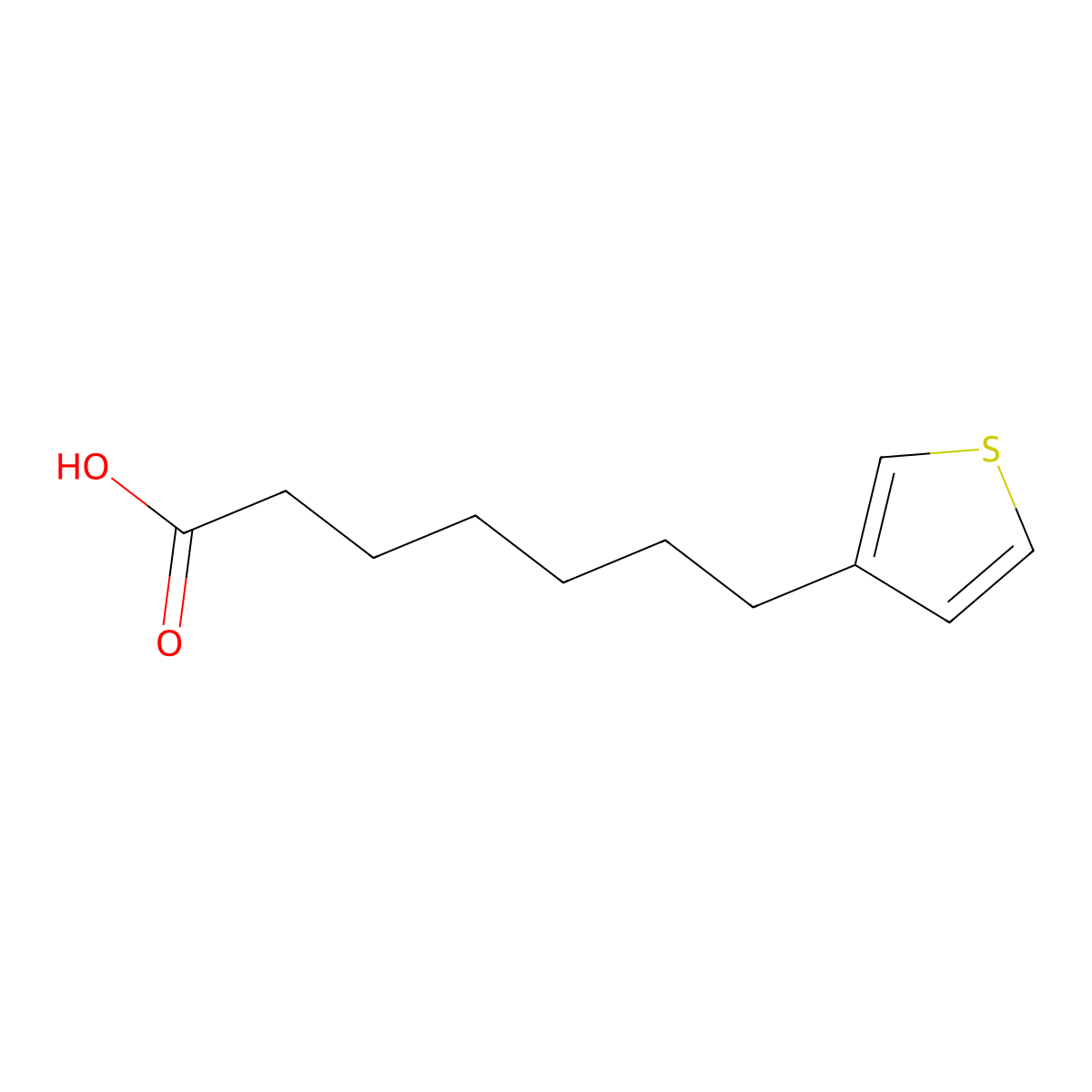 7-(3-Thienyl)heptanoic acid molecular structure, CAS 26420-23-5
