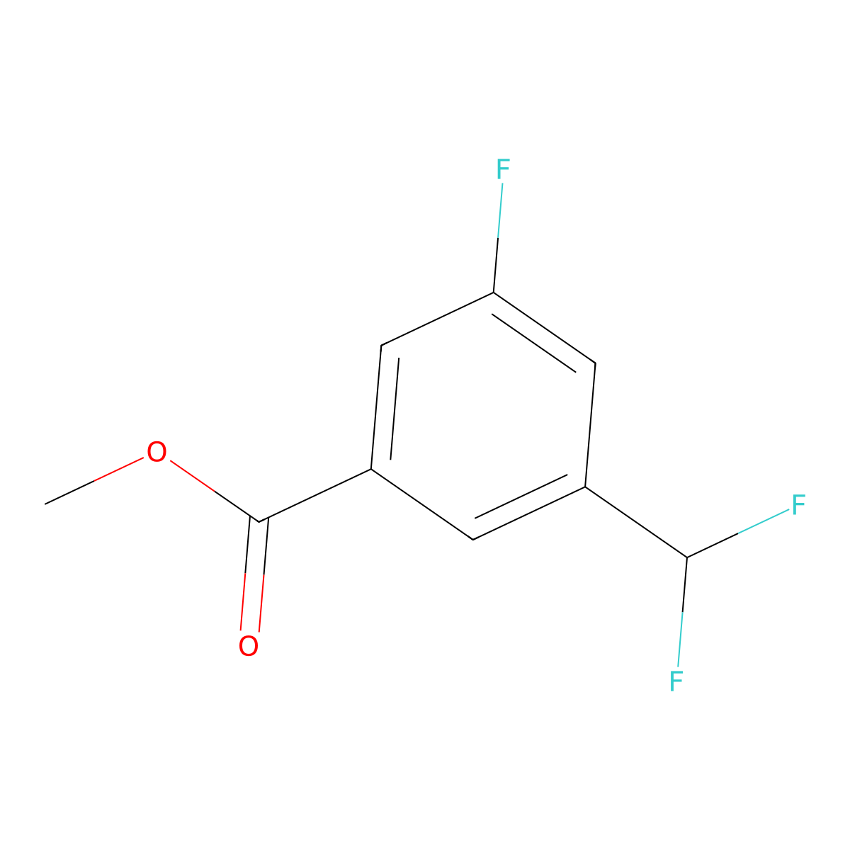 Methyl 3-(difluoromethyl)-5-fluorobenzoate molecular structure, CAS 2642081-93-2