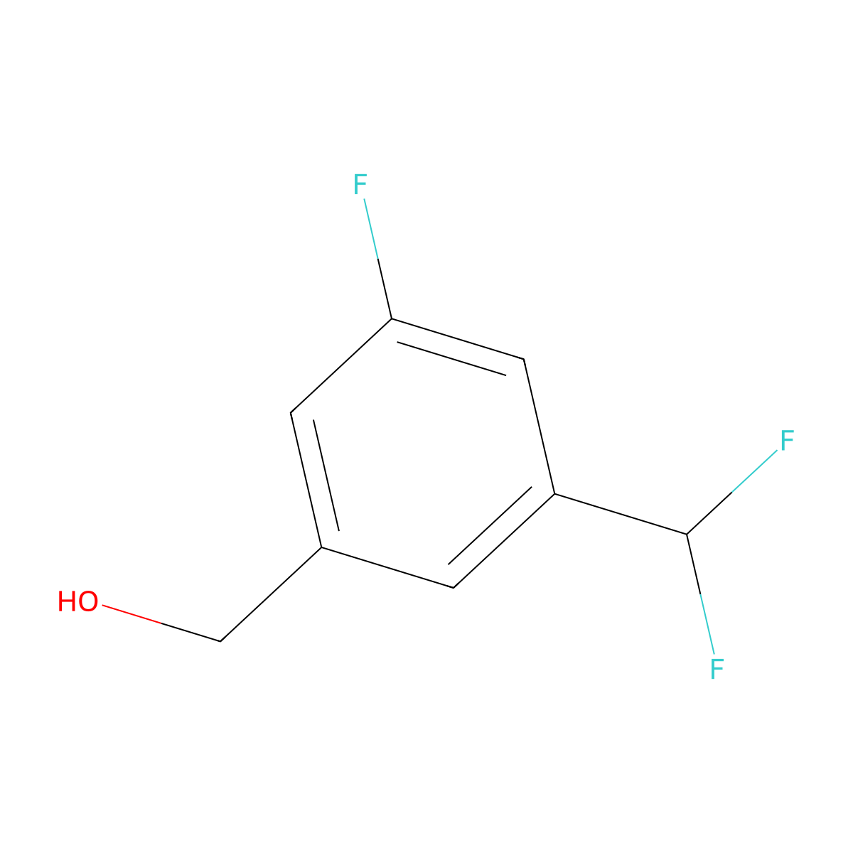 (3-(Difluoromethyl)-5-fluorophenyl)methanol molecular structure, CAS 2642081-94-3