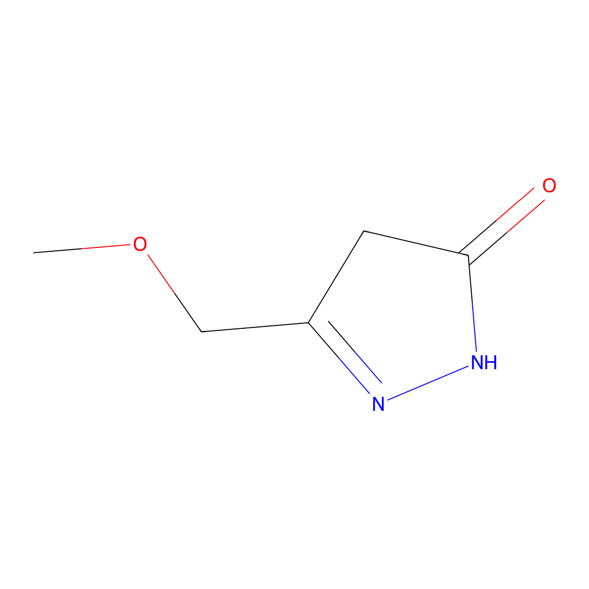 3-(methoxymethyl)-1H-pyrazol-5(4H)-one molecular structure, CAS 264209-20-3