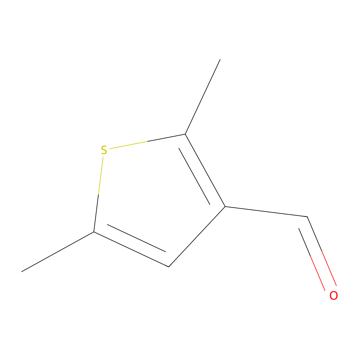 2,5-Dimethylthiophene-3-carbaldehyde molecular structure, CAS 26421-44-3