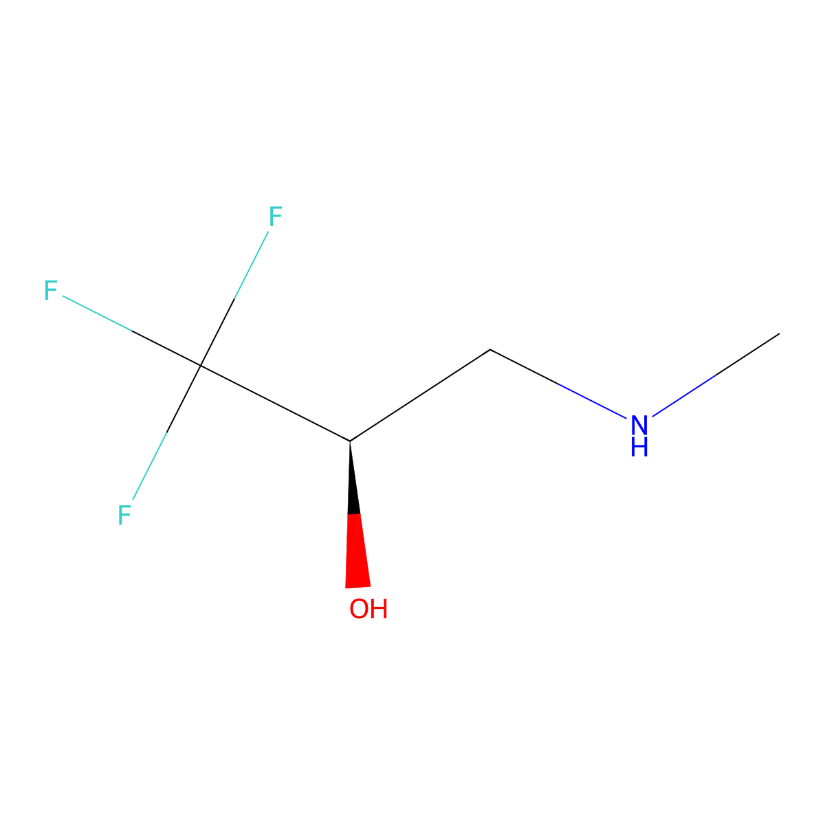 (2R)-1,1,1-trifluoro-3-(methylamino)propan-2-ol molecular structure, CAS 2642162-46-5