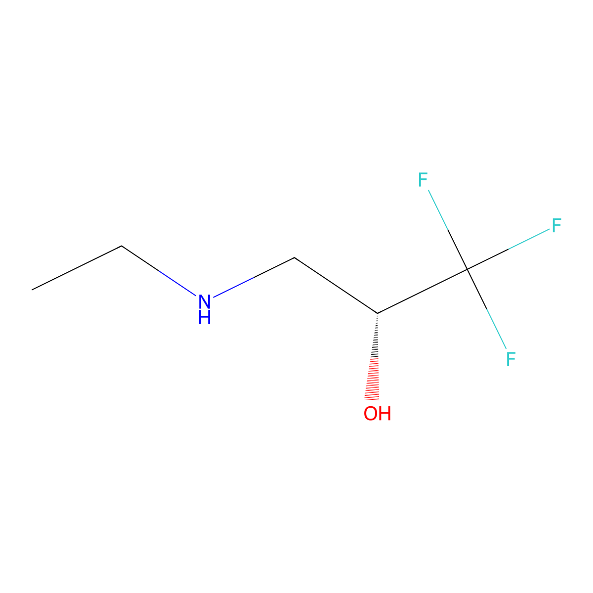 (2R)-3-(ethylamino)-1,1,1-trifluoropropan-2-ol molecular structure, CAS 2642162-47-6