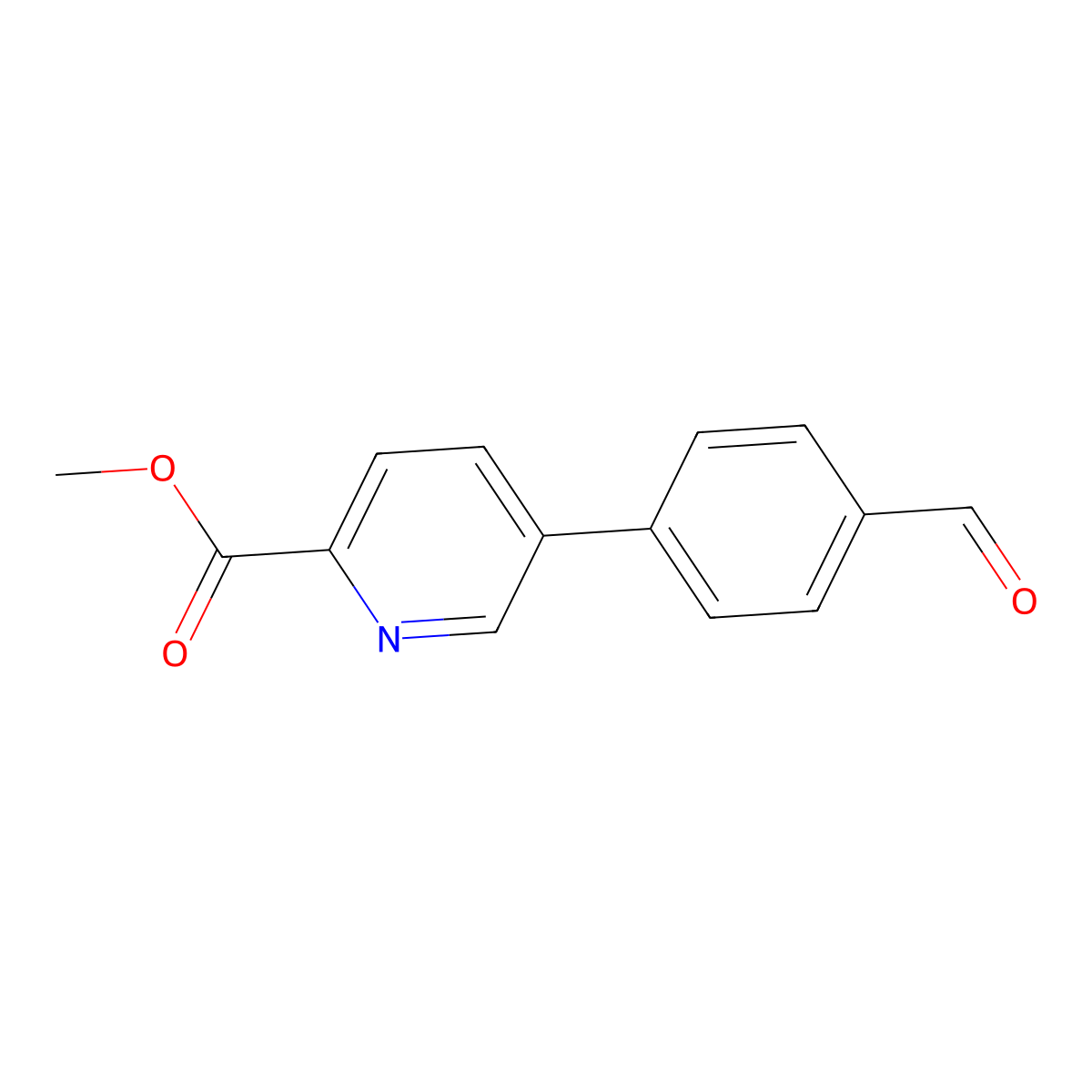 Methyl 5-(4-formylphenyl)picolinate molecular structure, CAS 2642195-76-2
