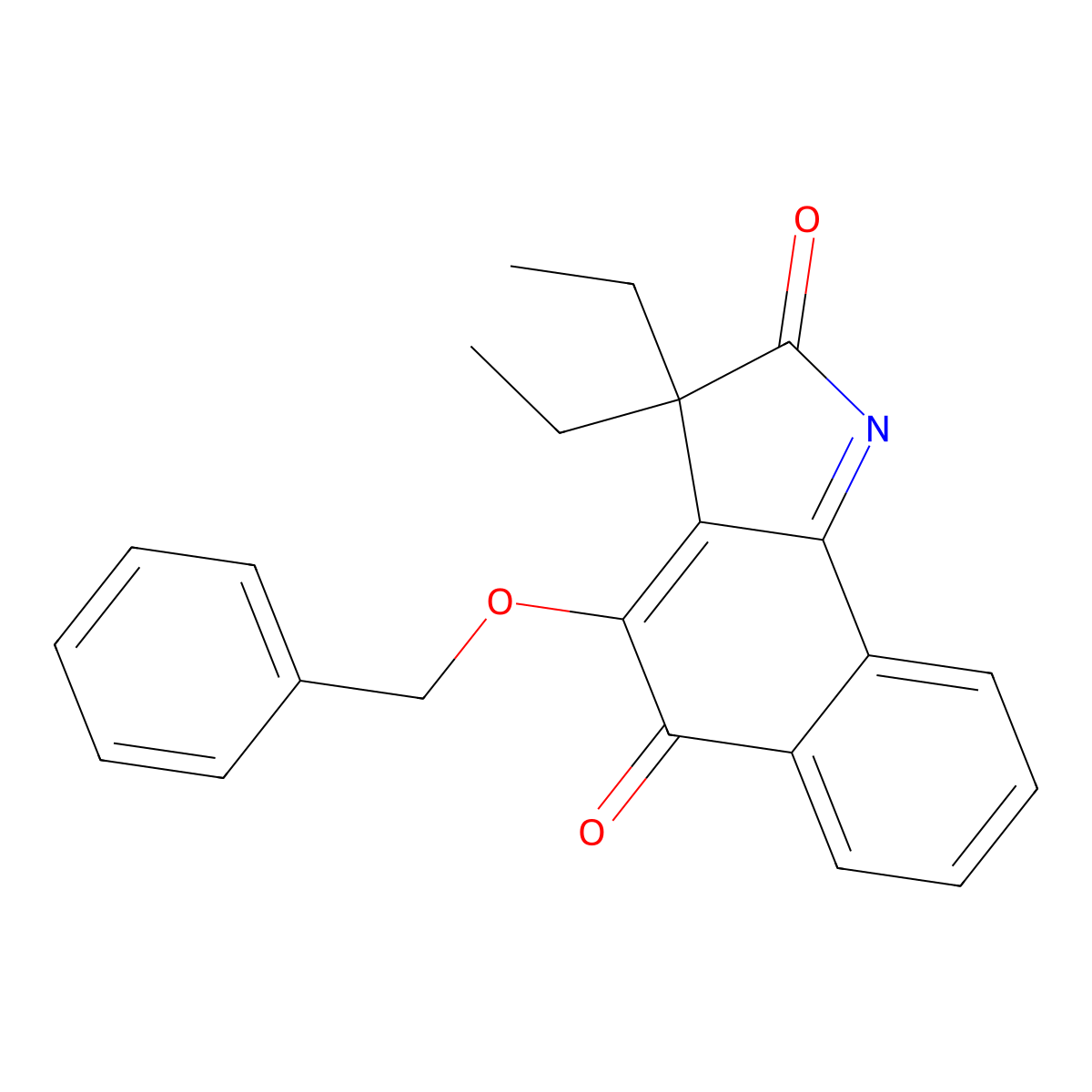 4-(Benzyloxy)-3,3-diethyl-2H-benzo[g]indole-2,5(3H)-dione molecular structure, CAS 2642218-43-5