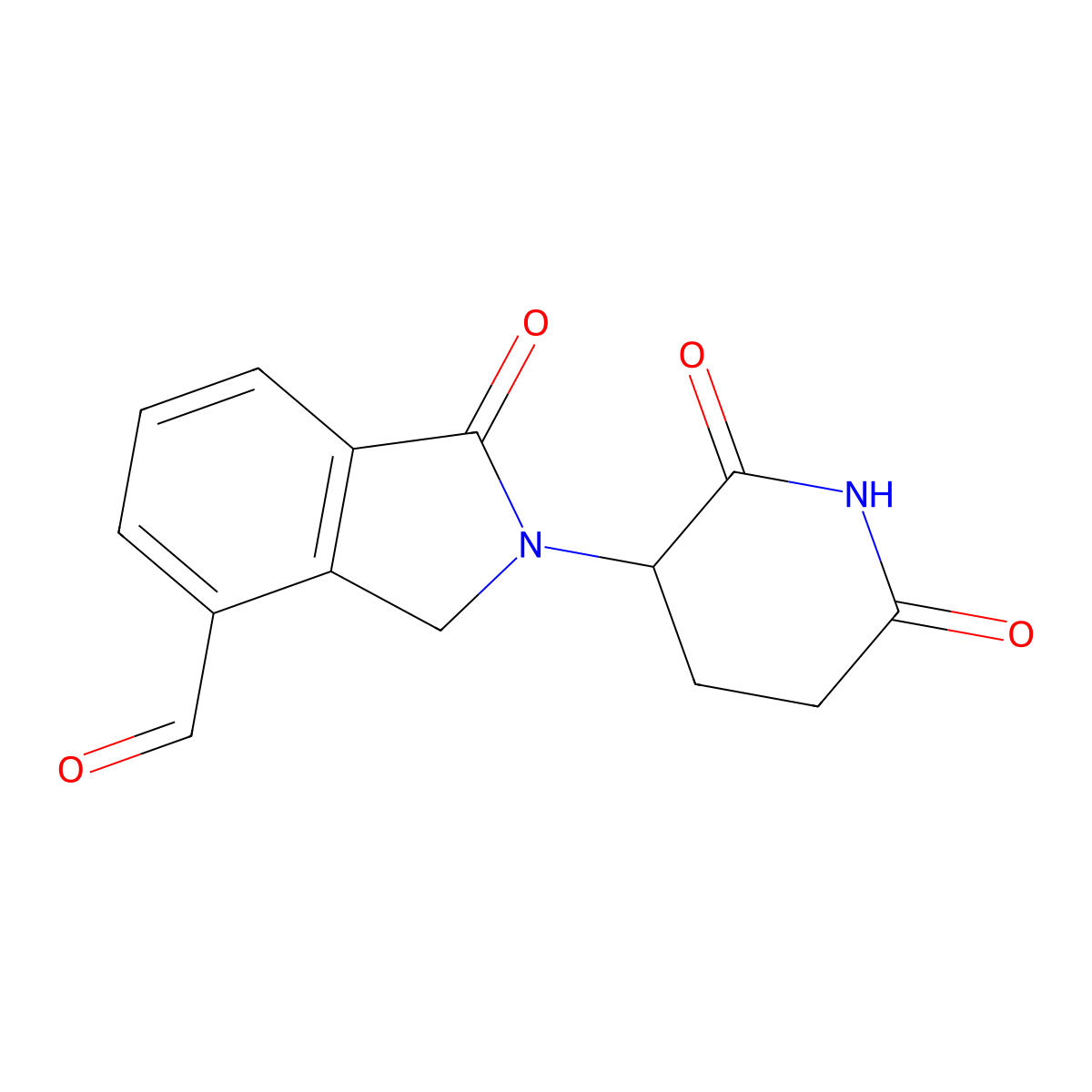 2-(2,6-dioxopiperidin-3-yl)-1-oxo-2,3-dihydro-1H-isoindole-4-carbaldehyde molecular structure, CAS 2642231-76-1