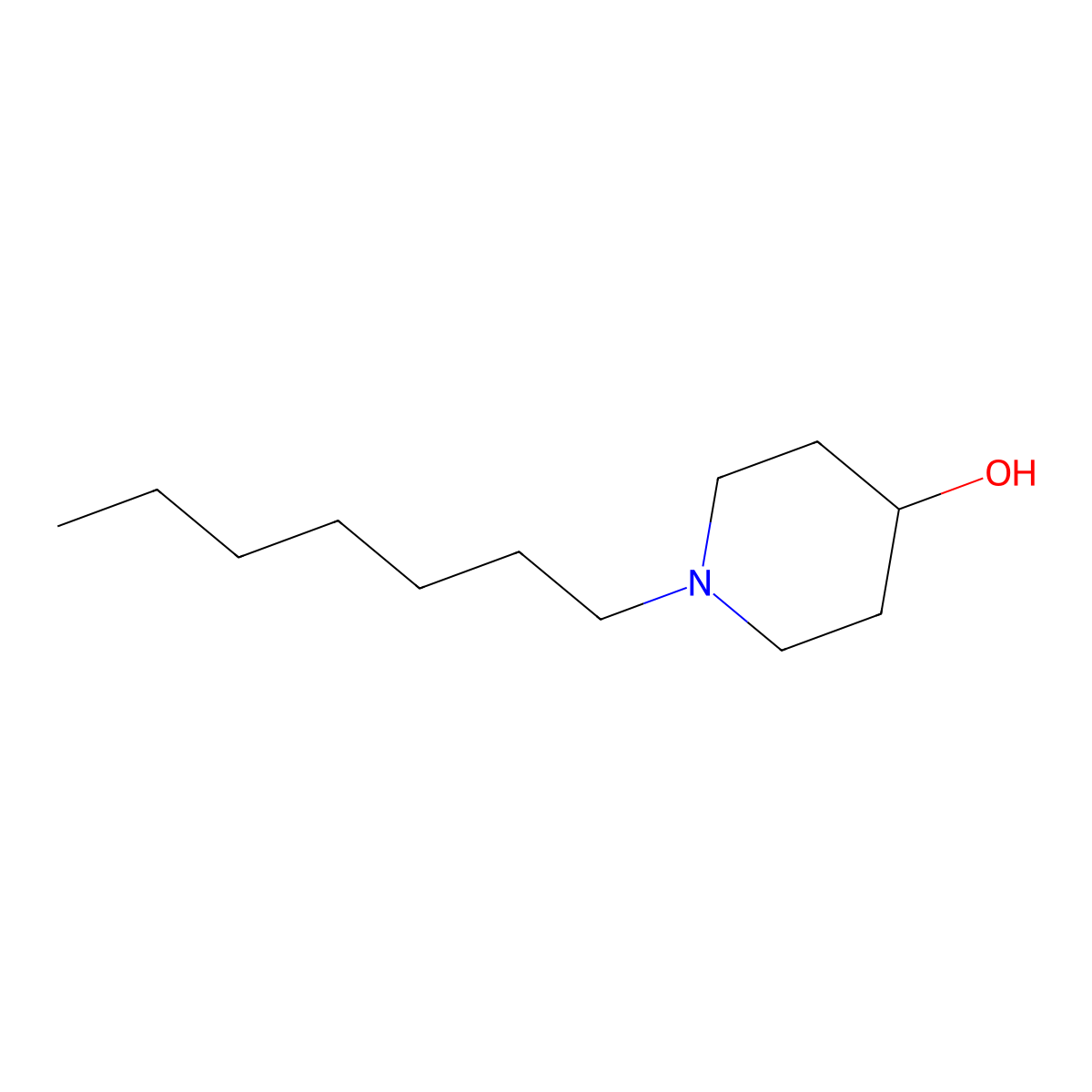 1-Heptylpiperidin-4-ol molecular structure, CAS 264229-47-2