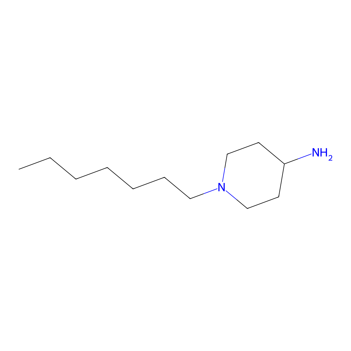 1-Heptylpiperidin-4-amine molecular structure, CAS 264229-49-4