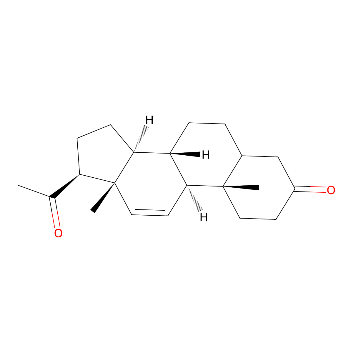 11-Pregnene-3,20-dione molecular structure, CAS 26423-79-0