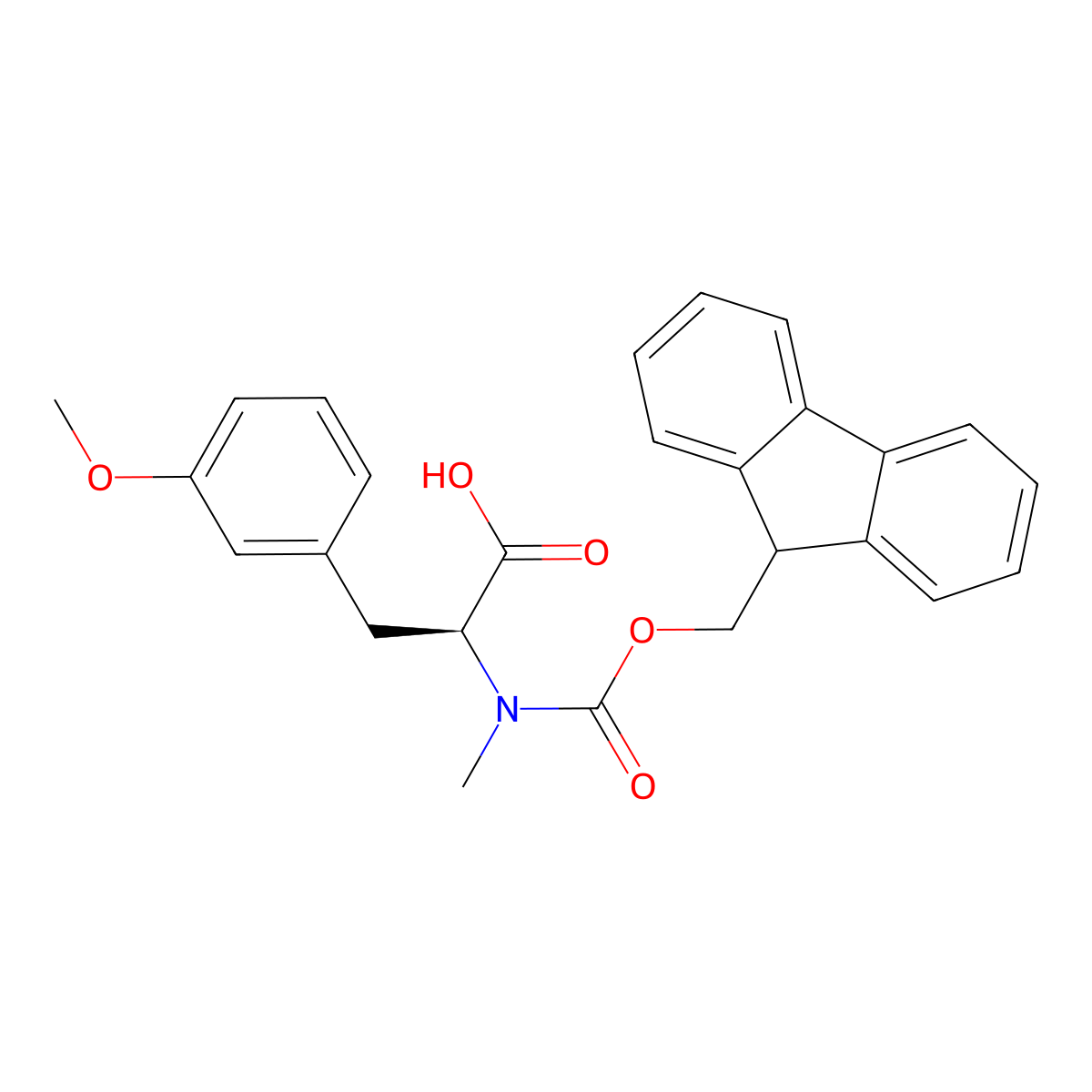 N-Fmoc-N-methyl-3-methoxy-L-phenylalanine molecular structure, CAS 2642331-21-1