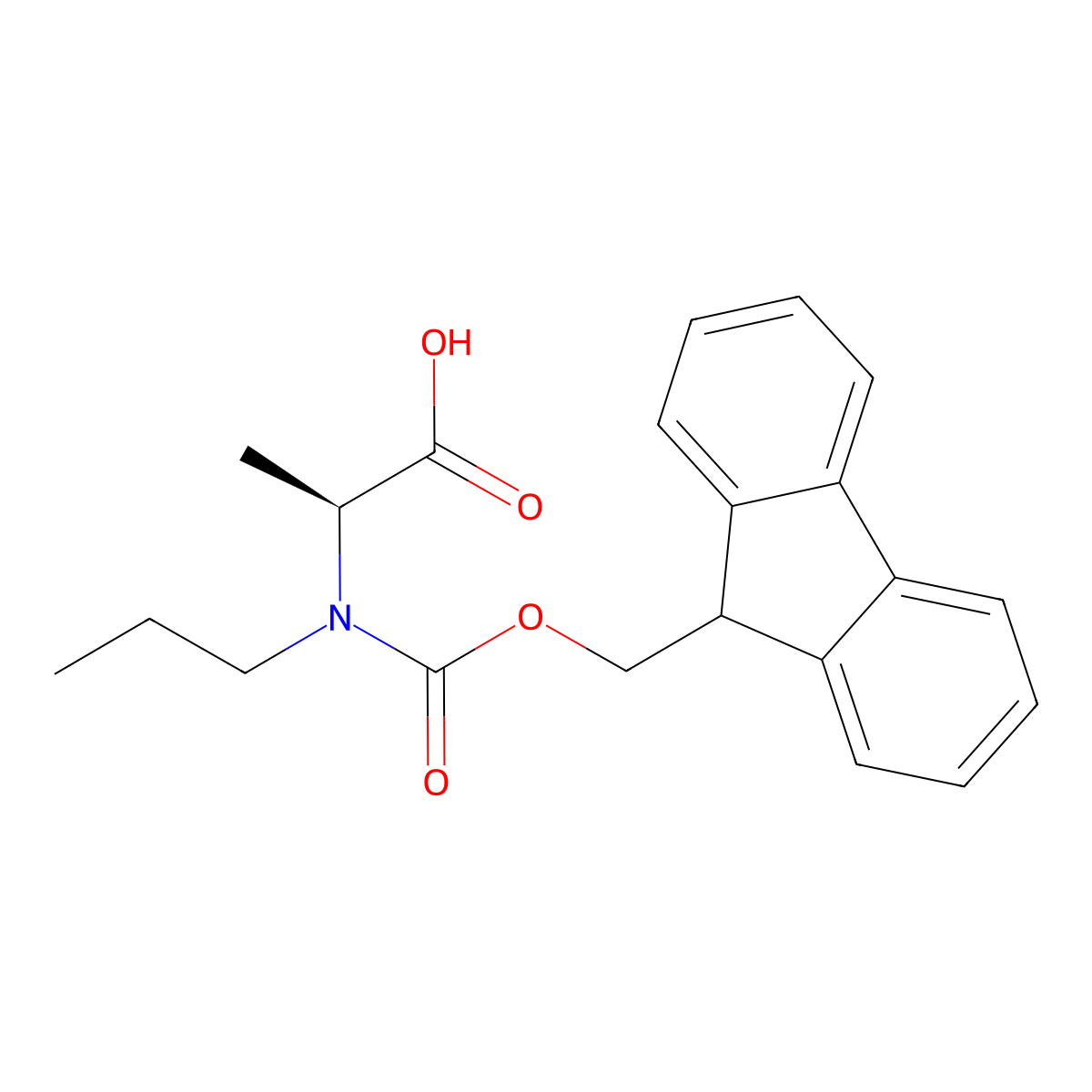 N-(((9H-fluoren-9-yl)methoxy)carbonyl)-N-propyl-L-alanine molecular structure, CAS 2642331-65-3