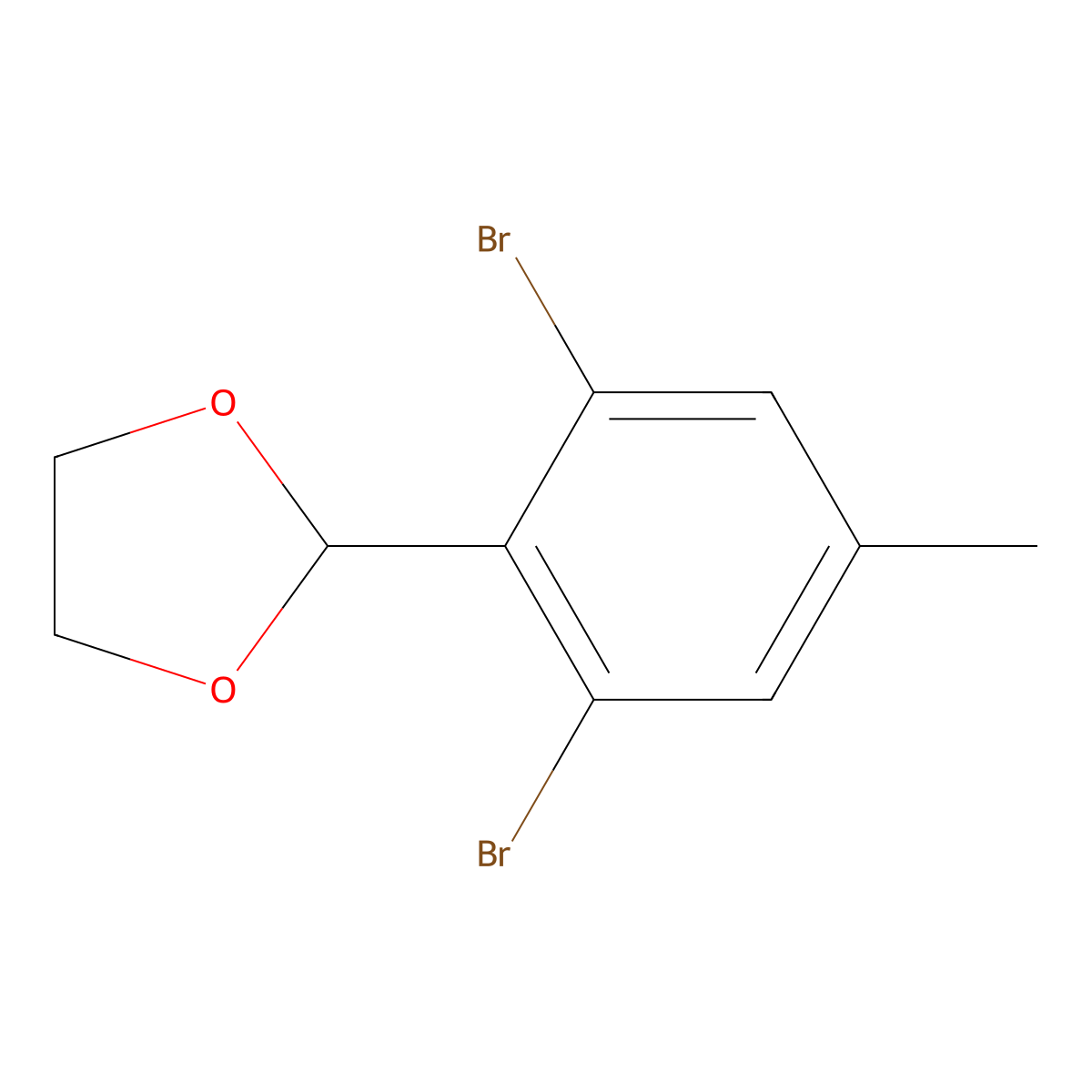 2-(2,6-Dibromo-4-methylphenyl)-1,3-dioxolane molecular structure, CAS 2642339-02-2