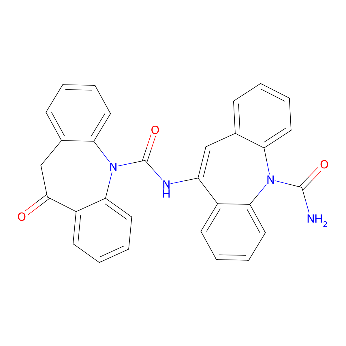 10-(10-Oxo-10,11-dihydro-5H-dibenzo(B,F)azepine-5-carboxamido)-5H-dibenzo(B,F)azepine-5-carboxamide molecular structure, CAS 2642430-32-6