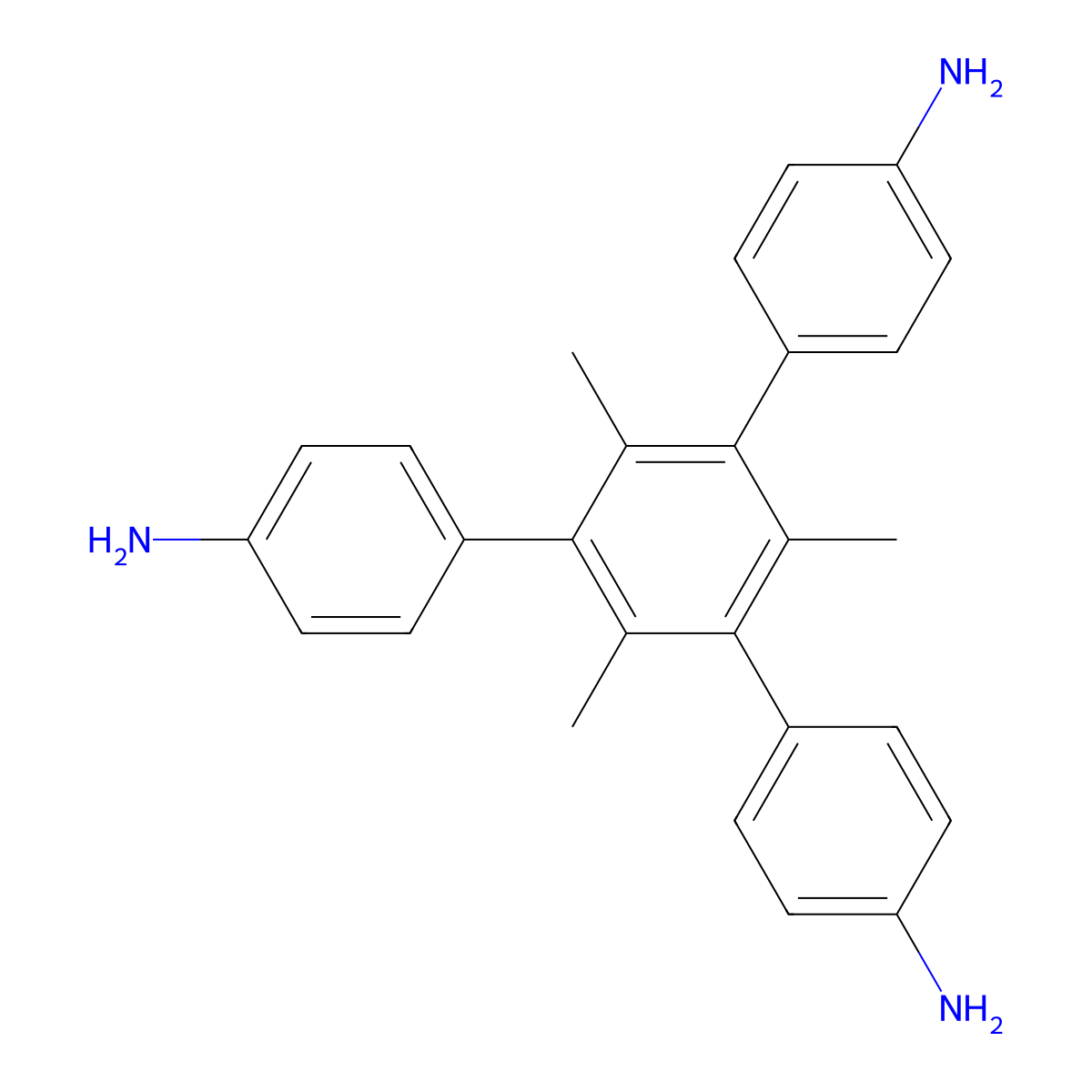 5'-(4-Aminophenyl)-2',4',6'-trimethyl-[1,1':3',1''-terphenyl]-4,4''-diamine molecular structure, CAS 2642549-41-3
