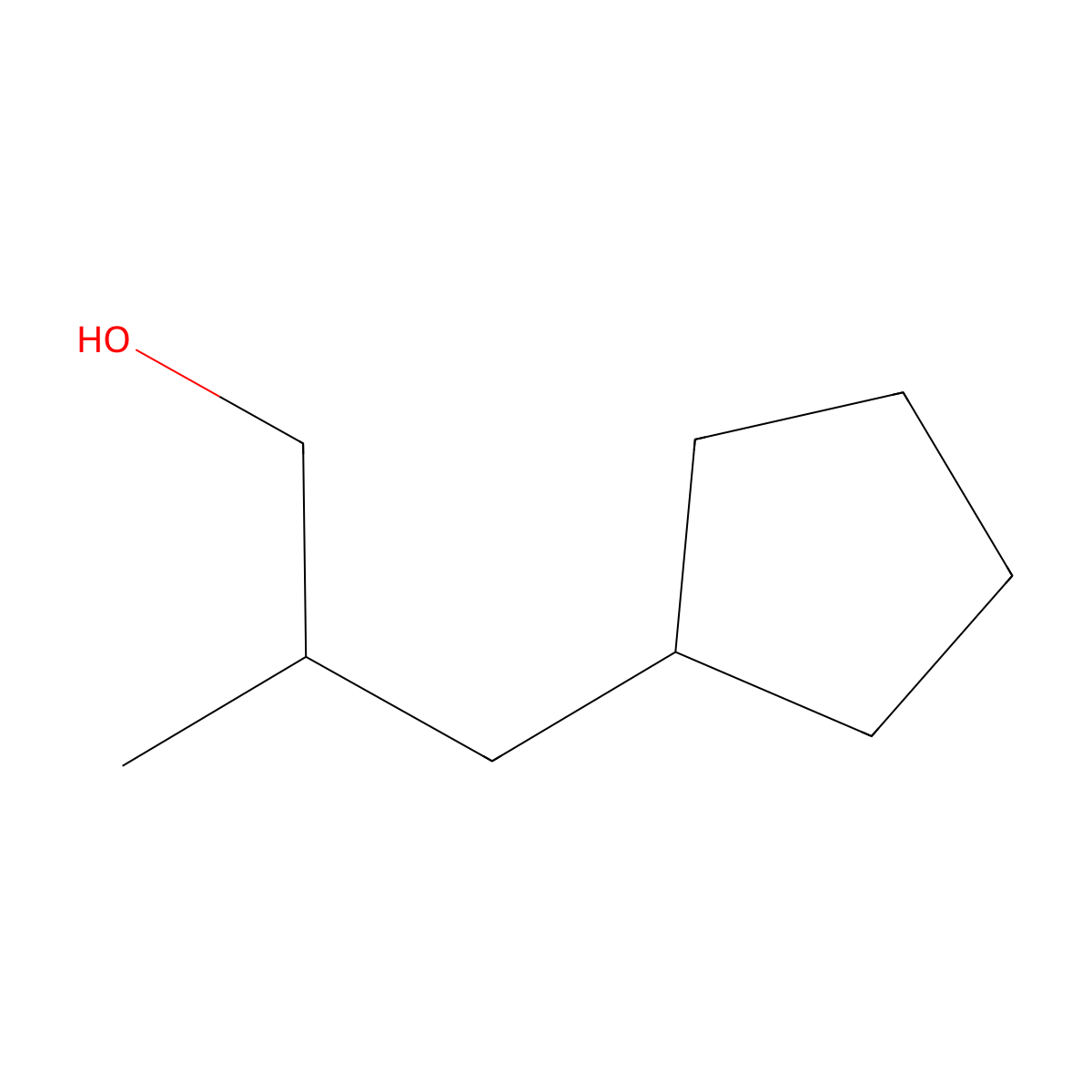 3-Cyclopentyl-2-methylpropan-1-ol molecular structure, CAS 264258-62-0